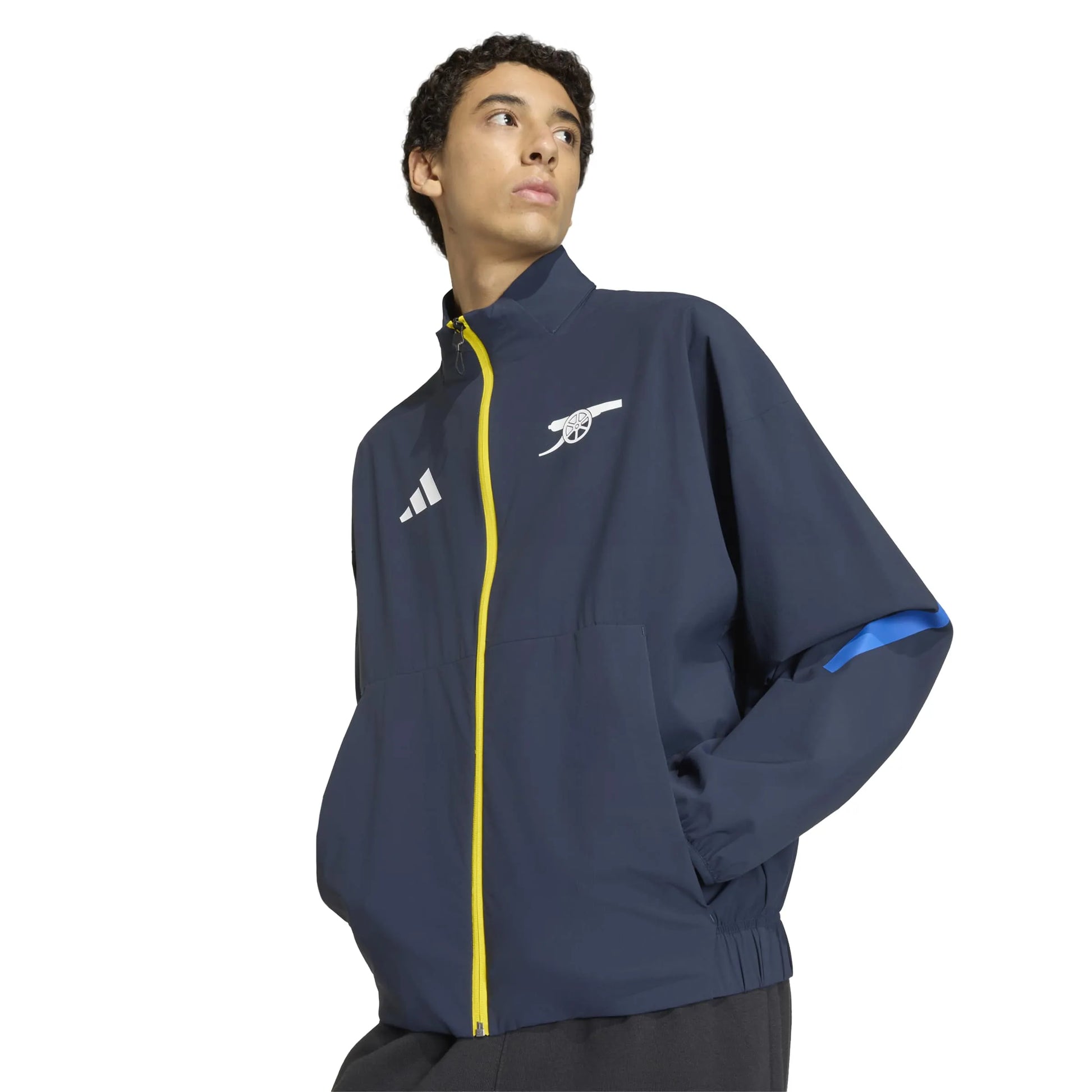 adidas 2025-26 Arsenal Men's Anthem Jacket Night Navy (Model - Side)