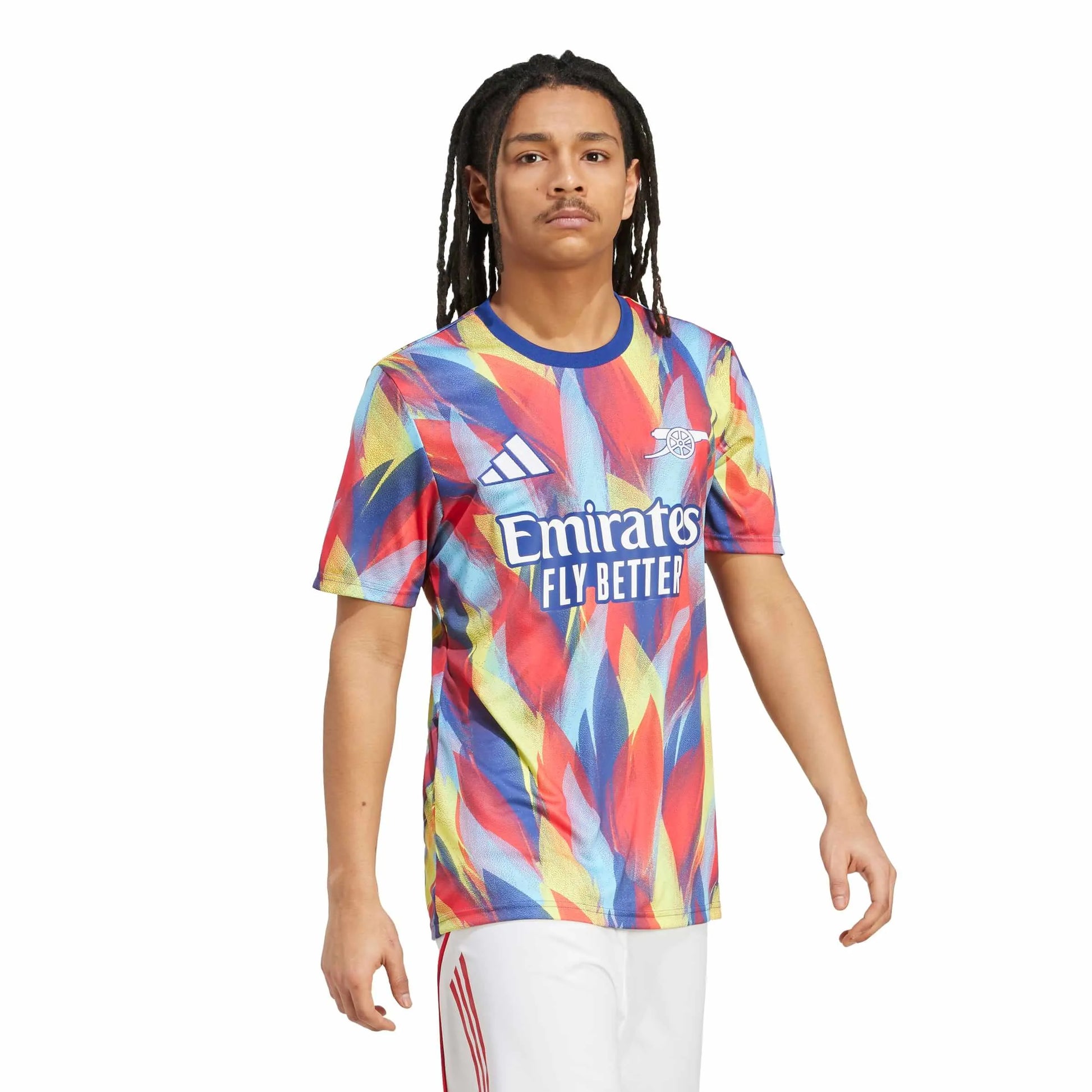 adidas 2025-26 Arsenal Men's Pre-Match Soccer Jersey (Model - Side)
