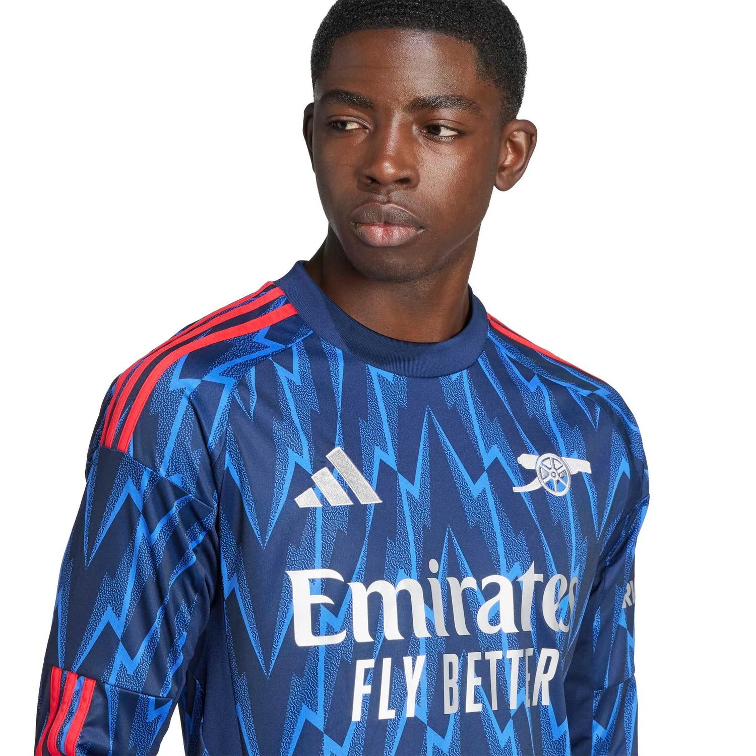 adidas 2025-26 Arsenal Men's Stadium Away Long-Sleeve Soccer Jersey (Detail 1)