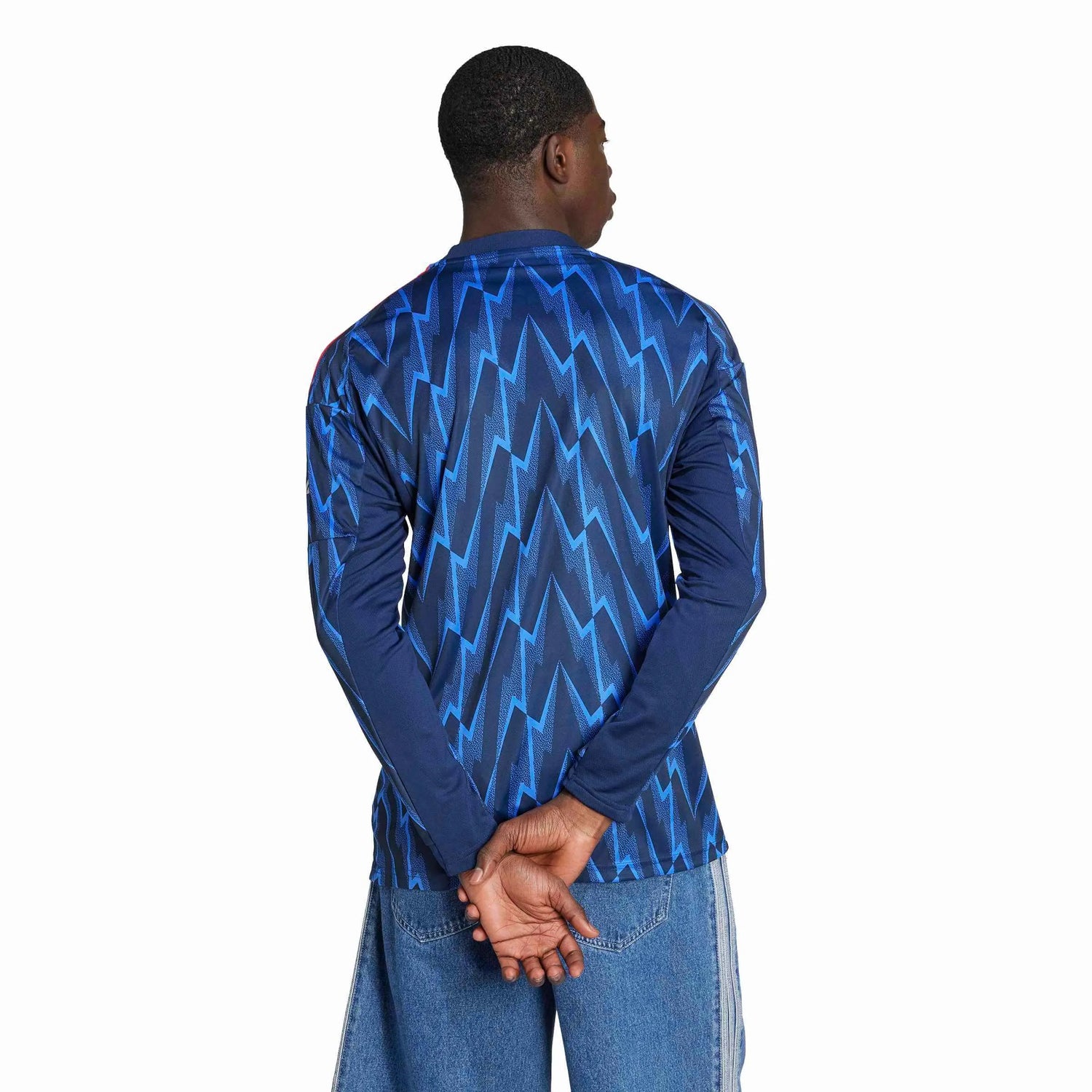 adidas 2025-26 Arsenal Men's Stadium Away Long-Sleeve Soccer Jersey (Model - Back)