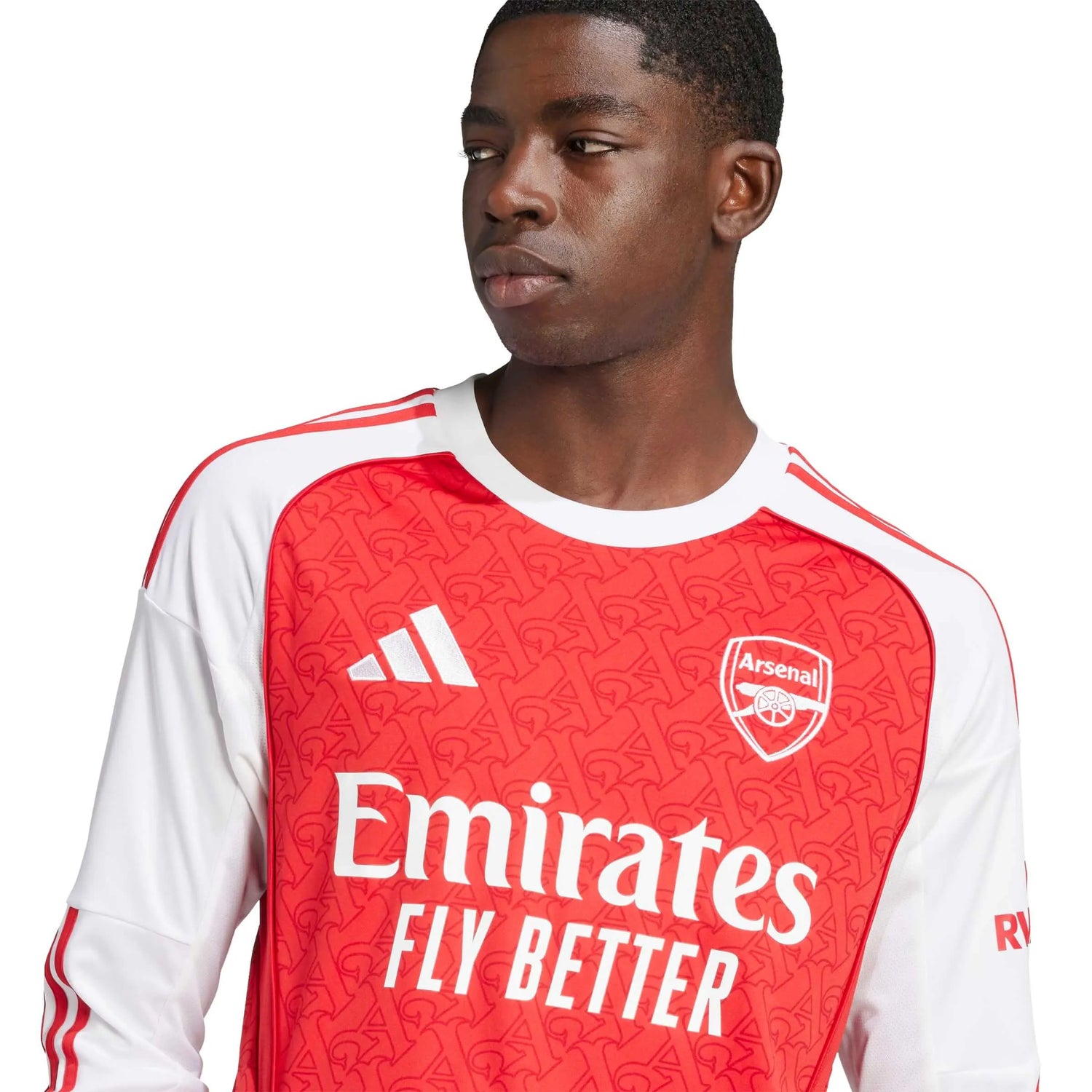 adidas 2025-26 Arsenal Men's Stadium Home Long-Sleeve Soccer Jersey (Detail 1)
