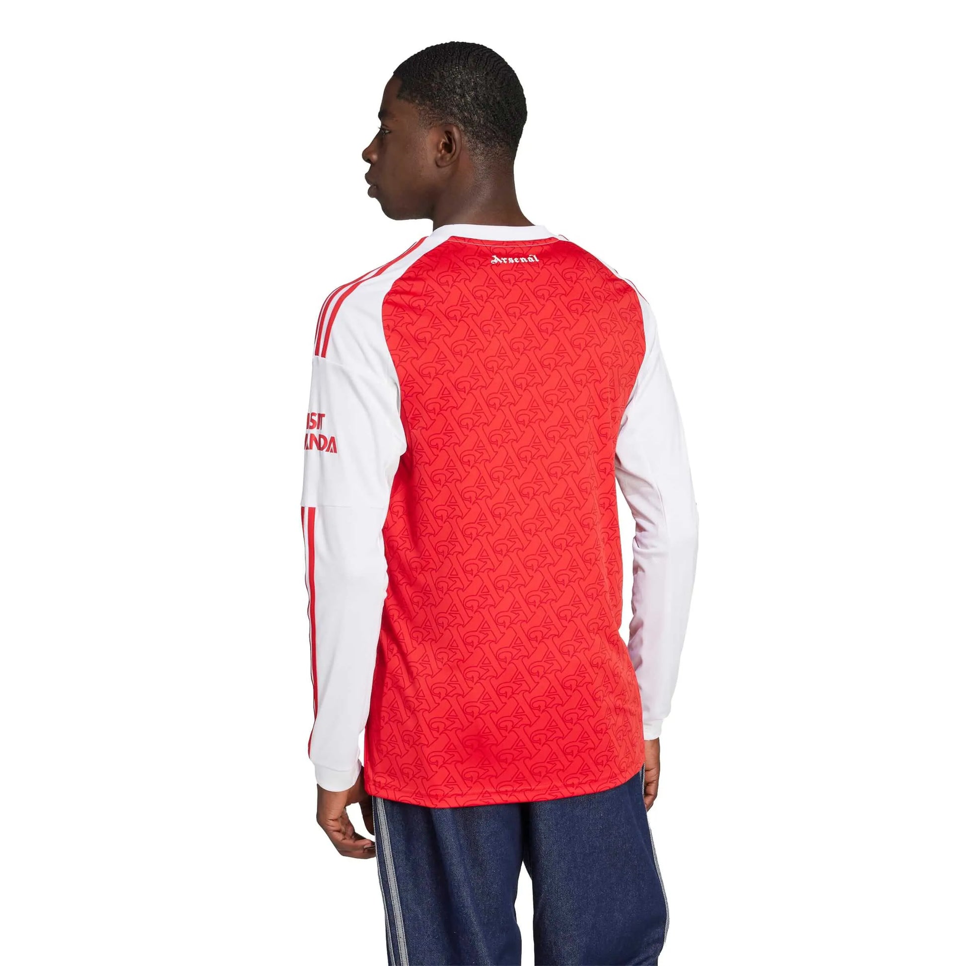 adidas 2025-26 Arsenal Men's Stadium Home Long-Sleeve Soccer Jersey (Model - Back)