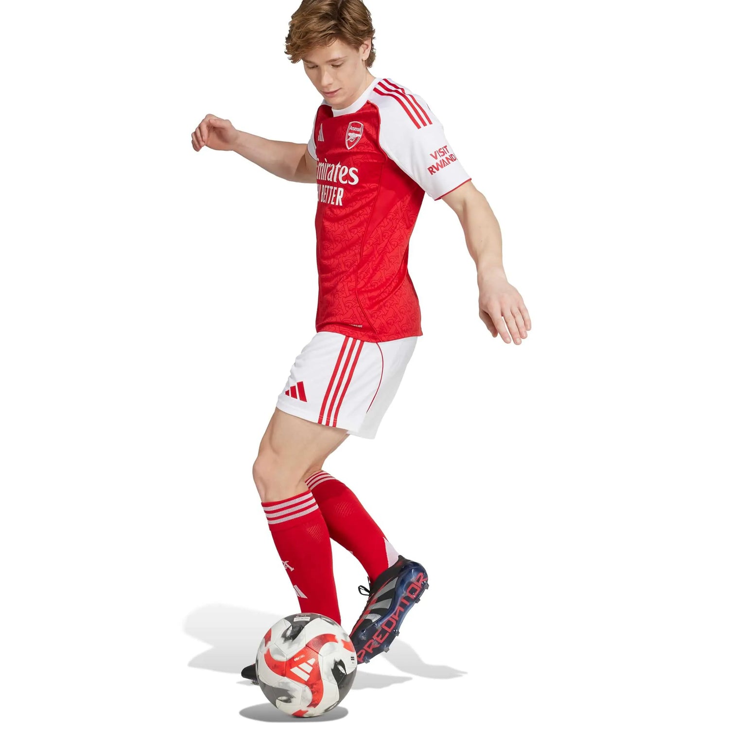 adidas 2025-26 Arsenal Men's Stadium Home Shorts (Model - Side)