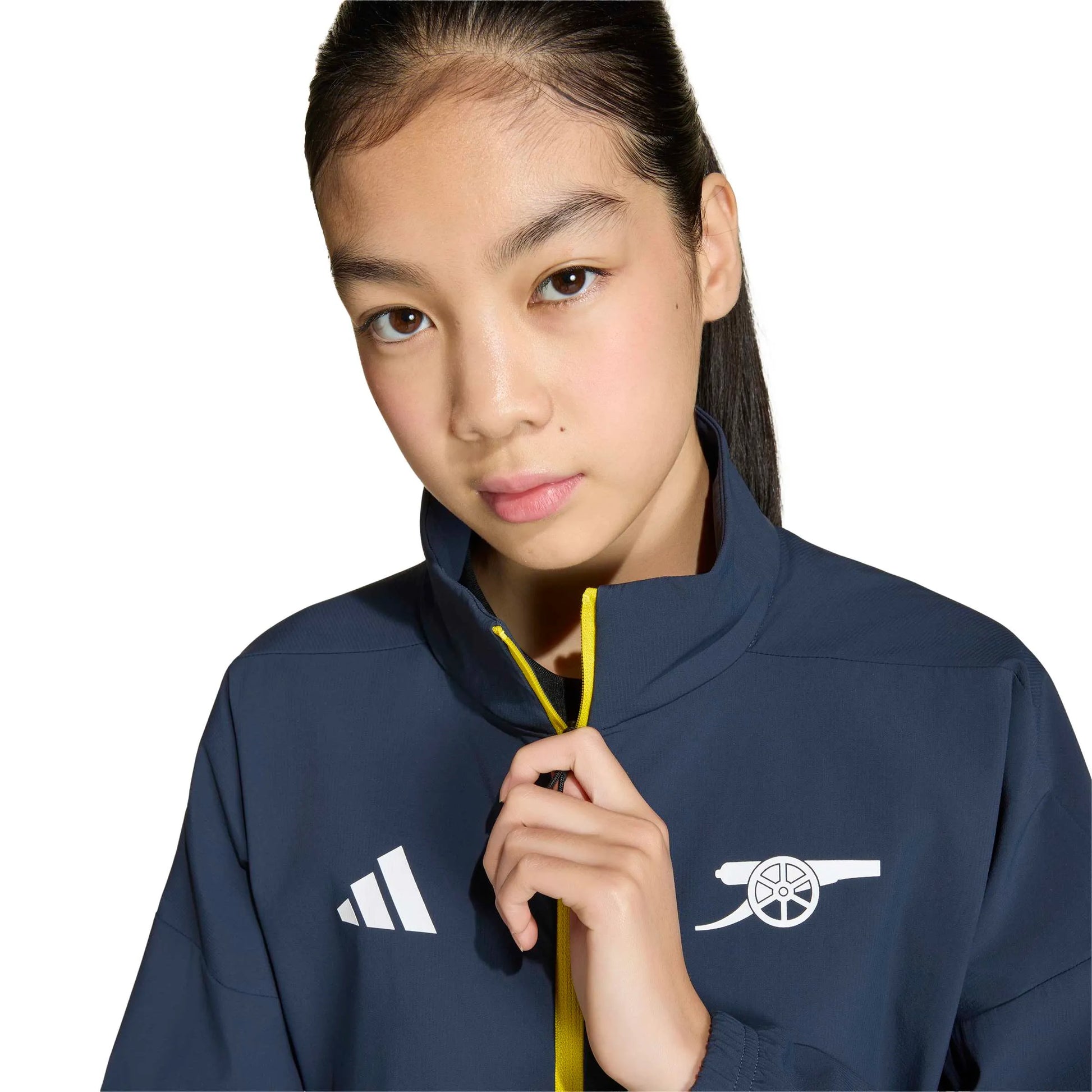 adidas 2025-26 Arsenal Youth Anthem Jacket Night Navy (Detail 1)