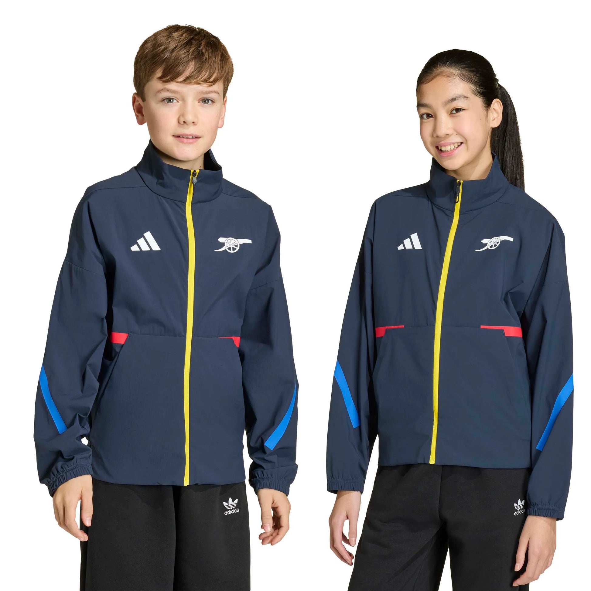 adidas 2025-26 Arsenal Youth Anthem Jacket Night Navy (Models - Front)