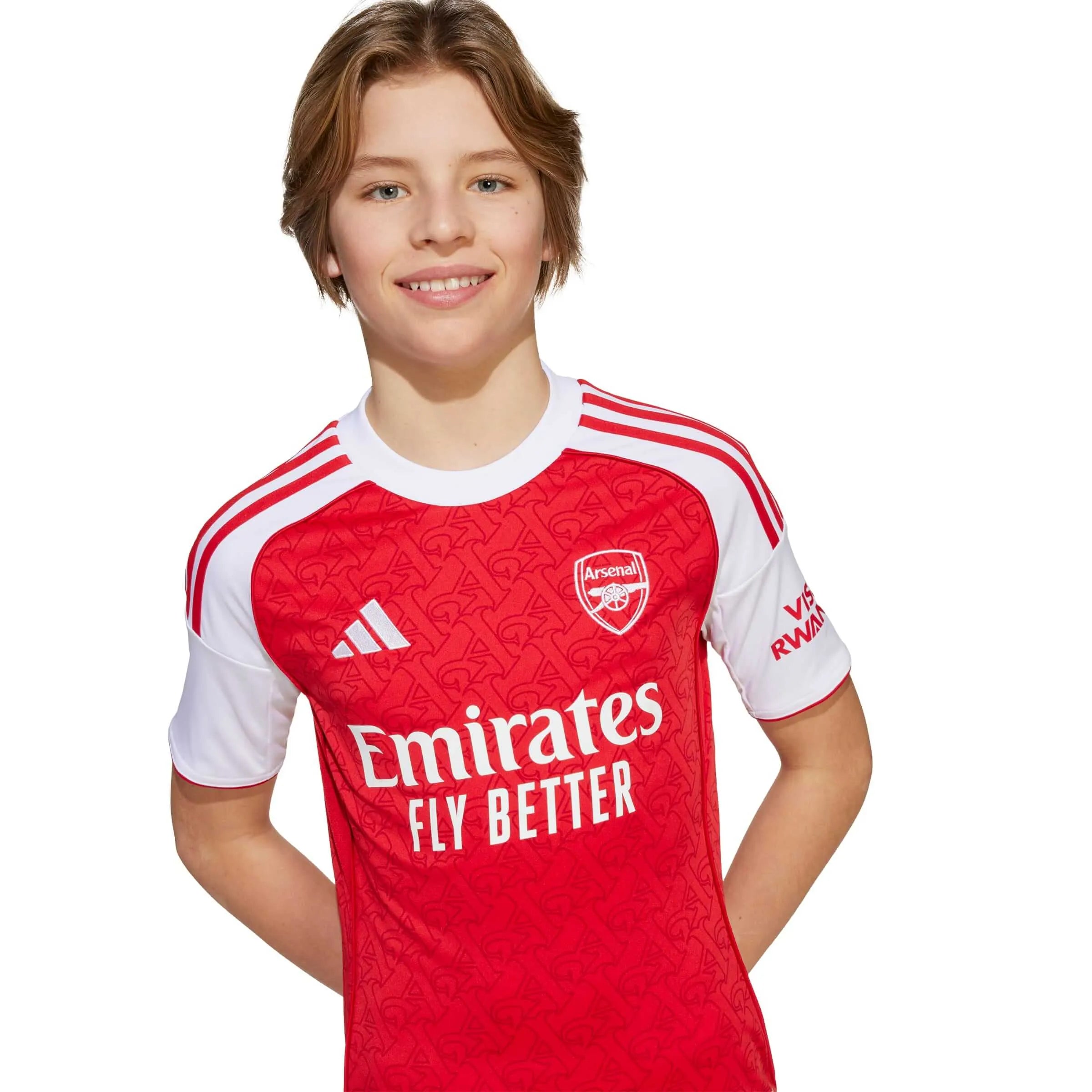 adidas 2025-26 Arsenal Youth Stadium Home Soccer Jersey (Detail 1)