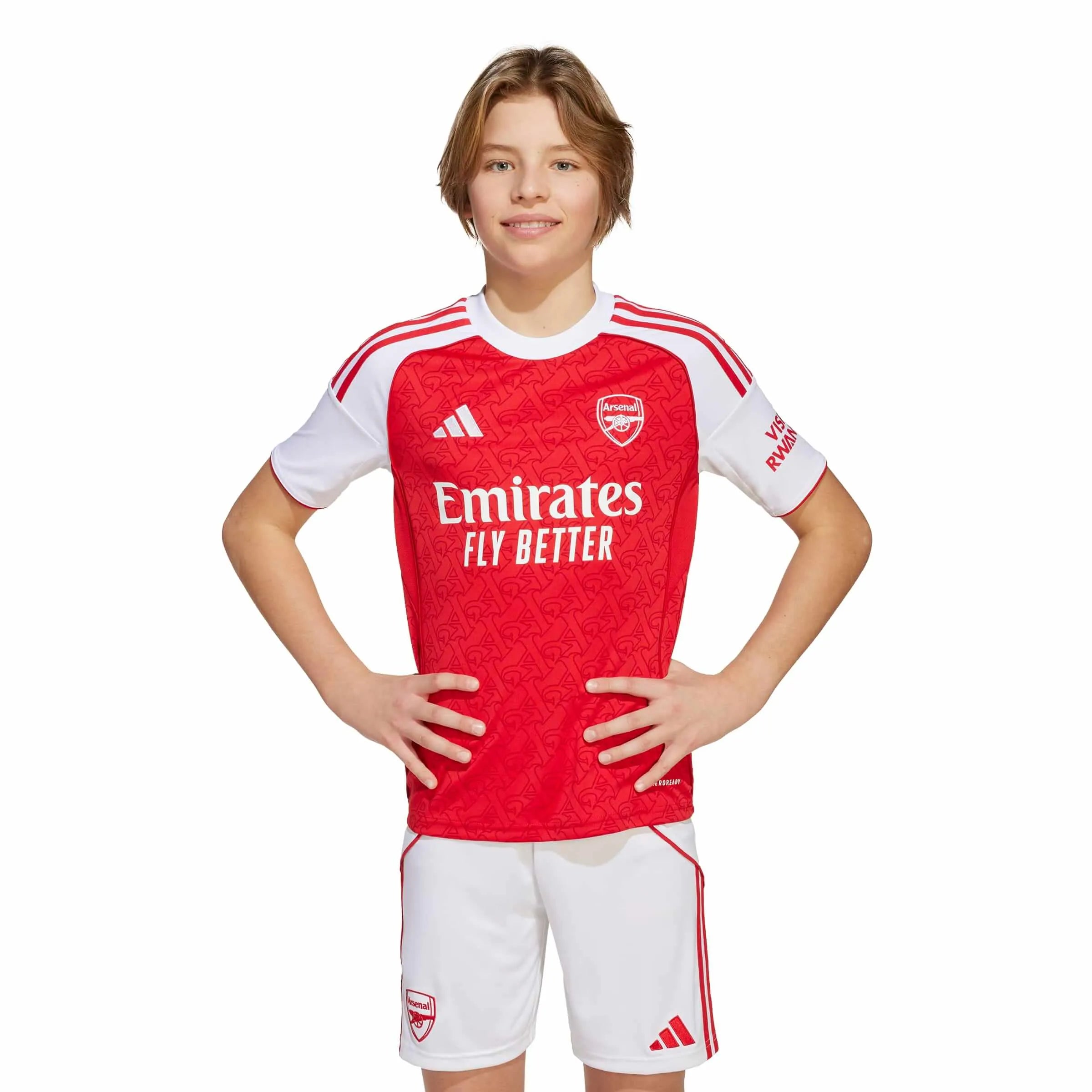 adidas 2025-26 Arsenal Youth Stadium Home Soccer Jersey (Model - Front)