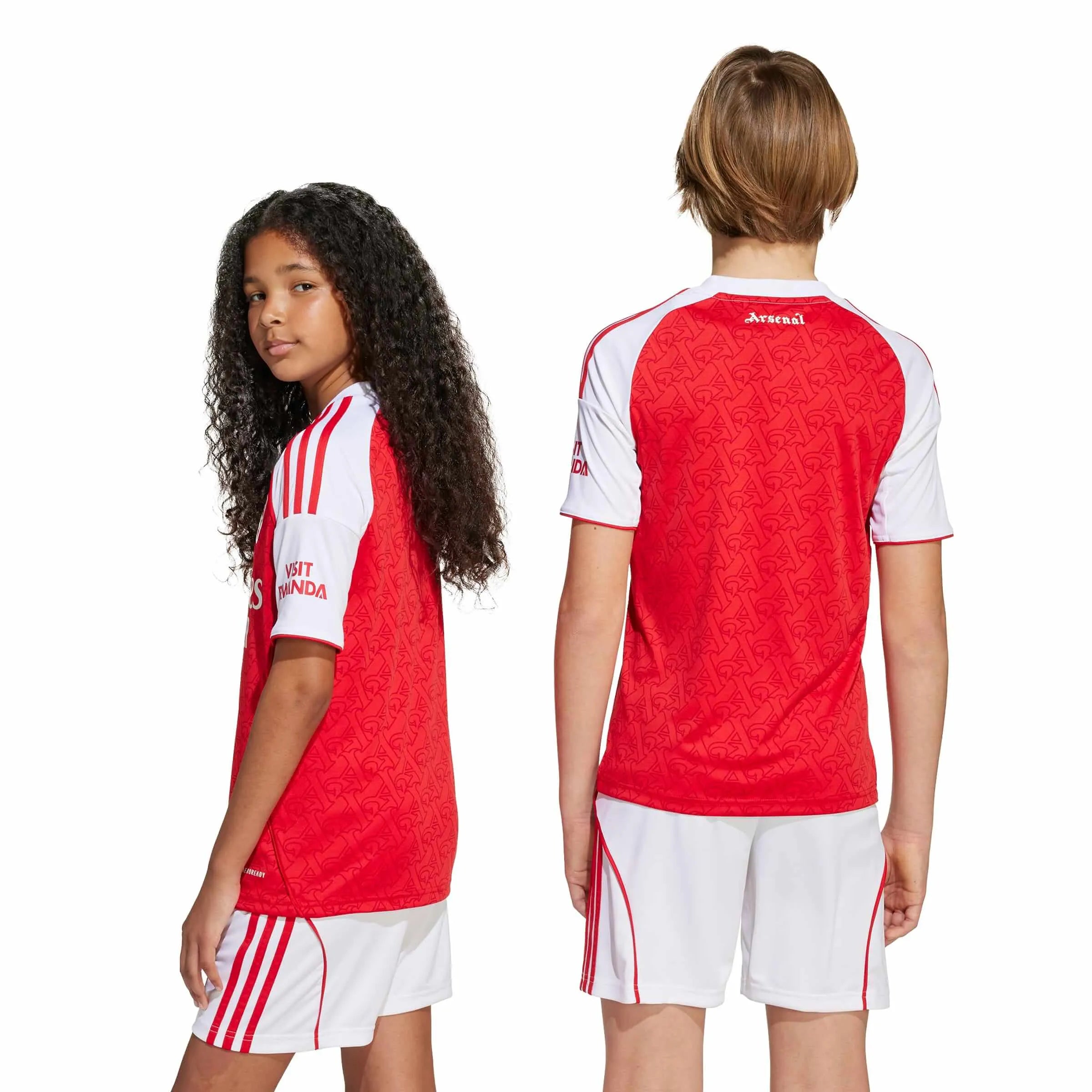 adidas 2025-26 Arsenal Youth Stadium Home Soccer Jersey (Models - Back)