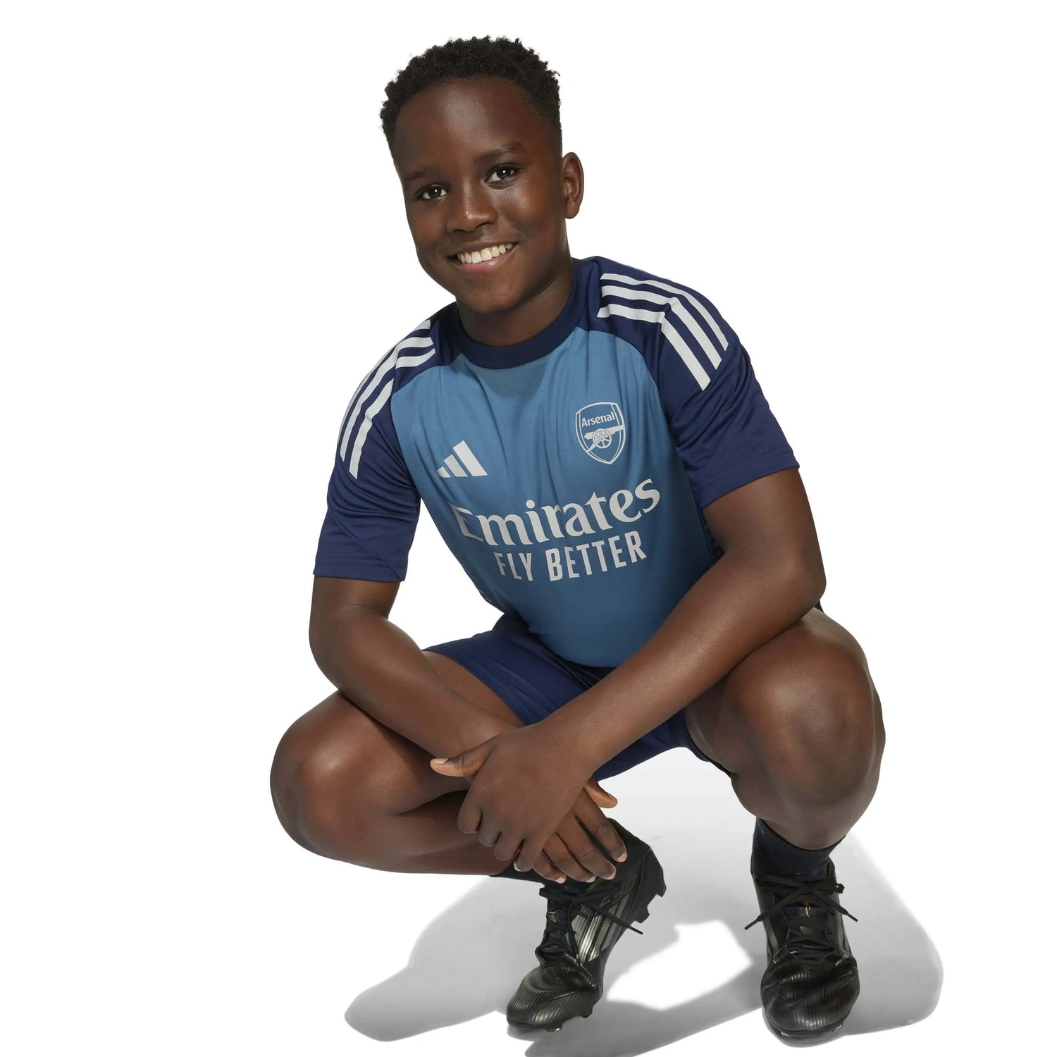 adidas 2025-26 Arsenal Youth Training Soccer Jersey (Model - Side)