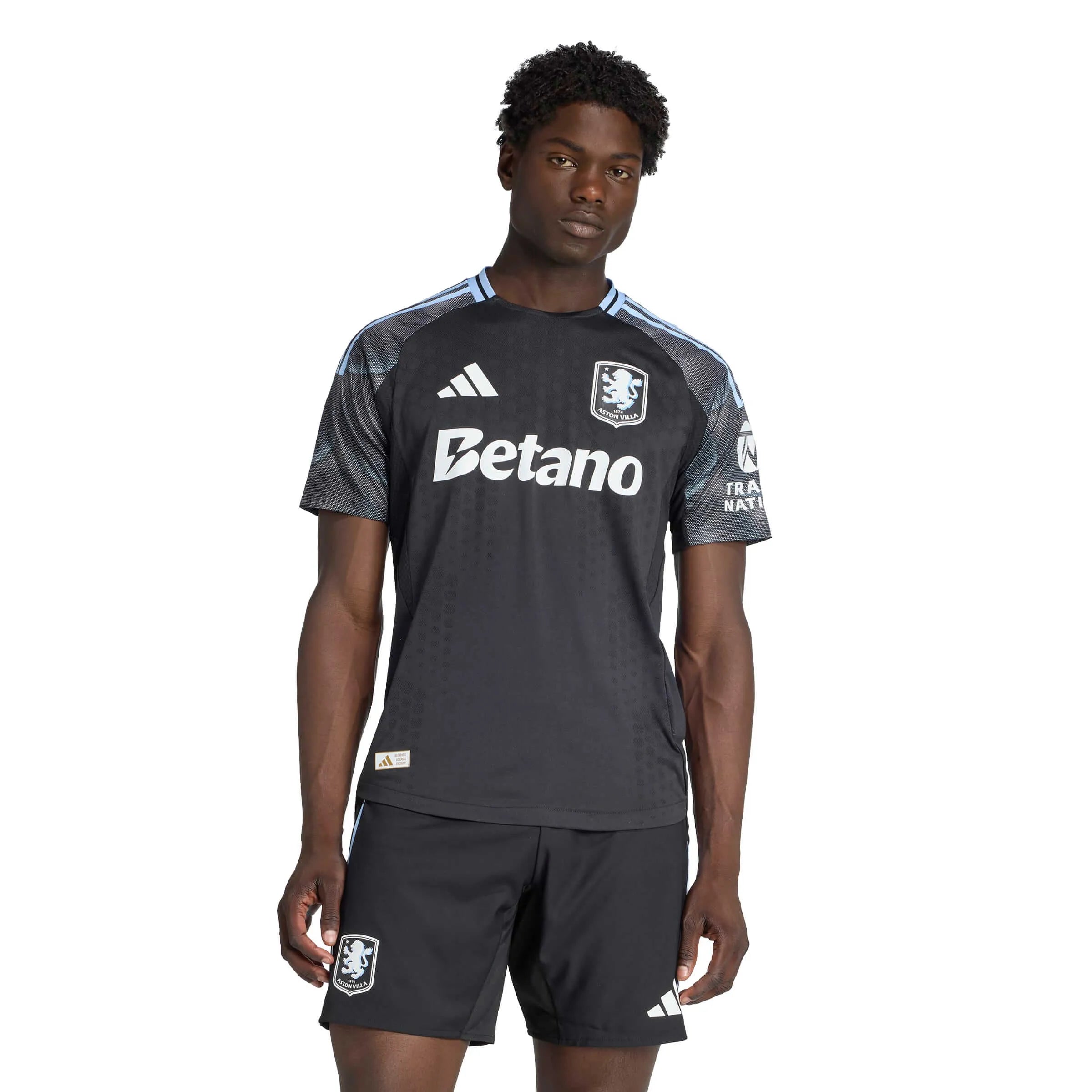 adidas 2025-26 Aston Villa Men's Authentic Away Soccer Jersey (Model - Front)