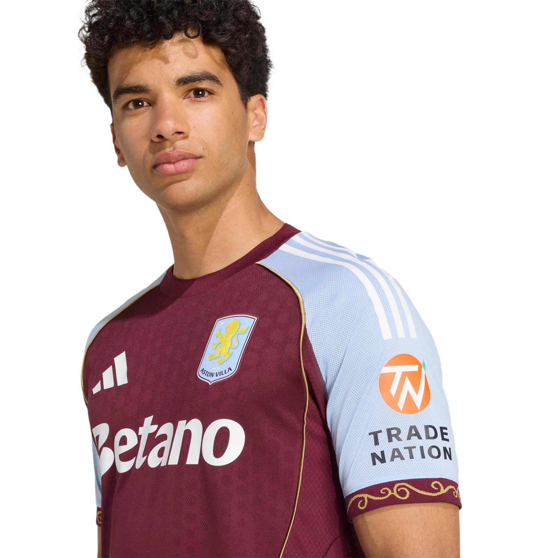 adidas 2025-26 Aston Villa Men's Authentic Home Soccer Jersey (Detail 1)