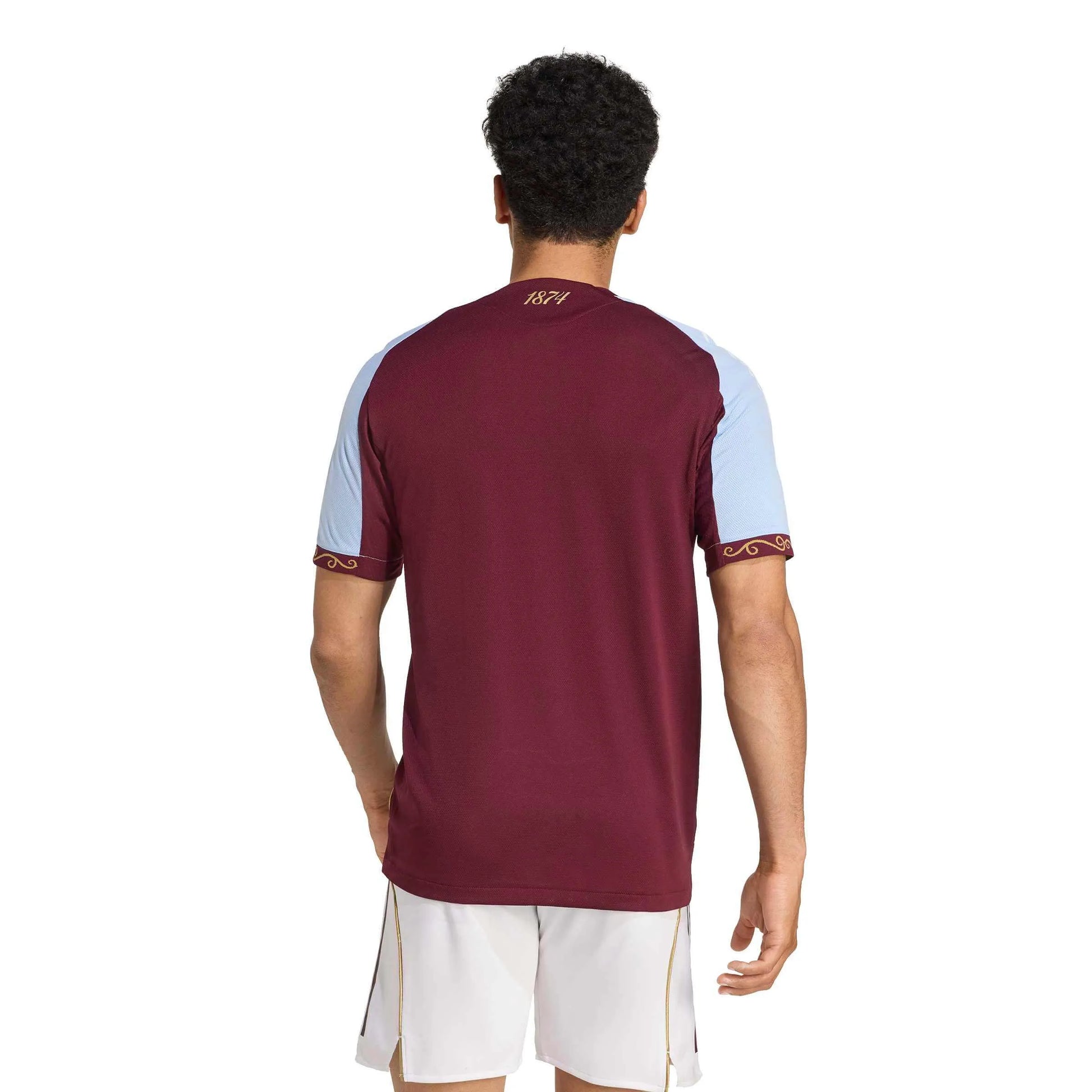 adidas 2025-26 Aston Villa Men's Authentic Home Soccer Jersey (Model - Back)