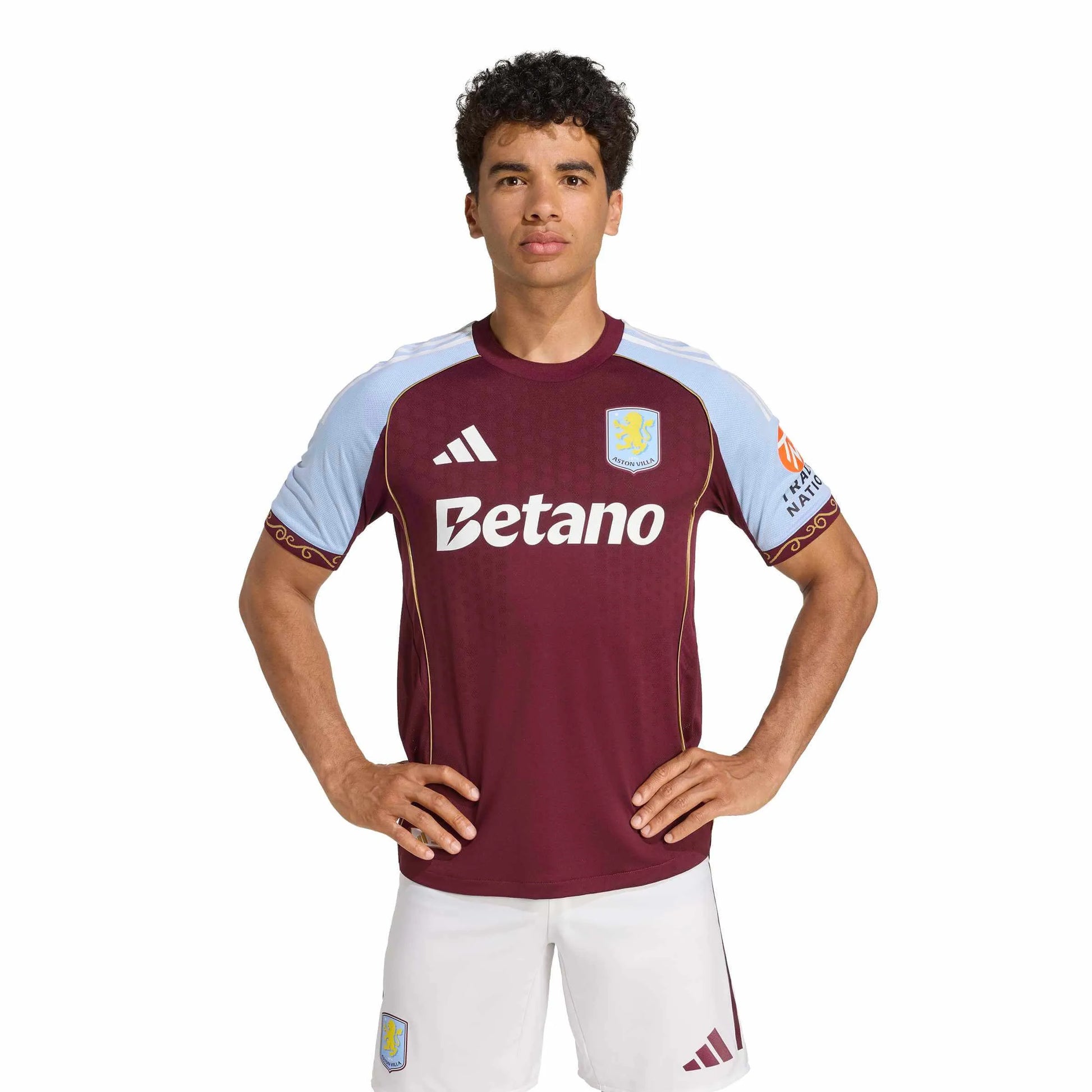 adidas 2025-26 Aston Villa Men's Authentic Home Soccer Jersey (Model - Front)