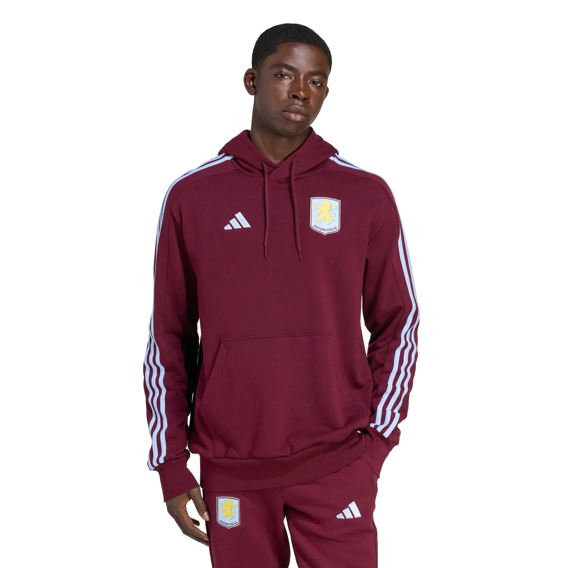 adidas 2025-26 Aston Villa Men's DNA Hoodie (Model - Front)