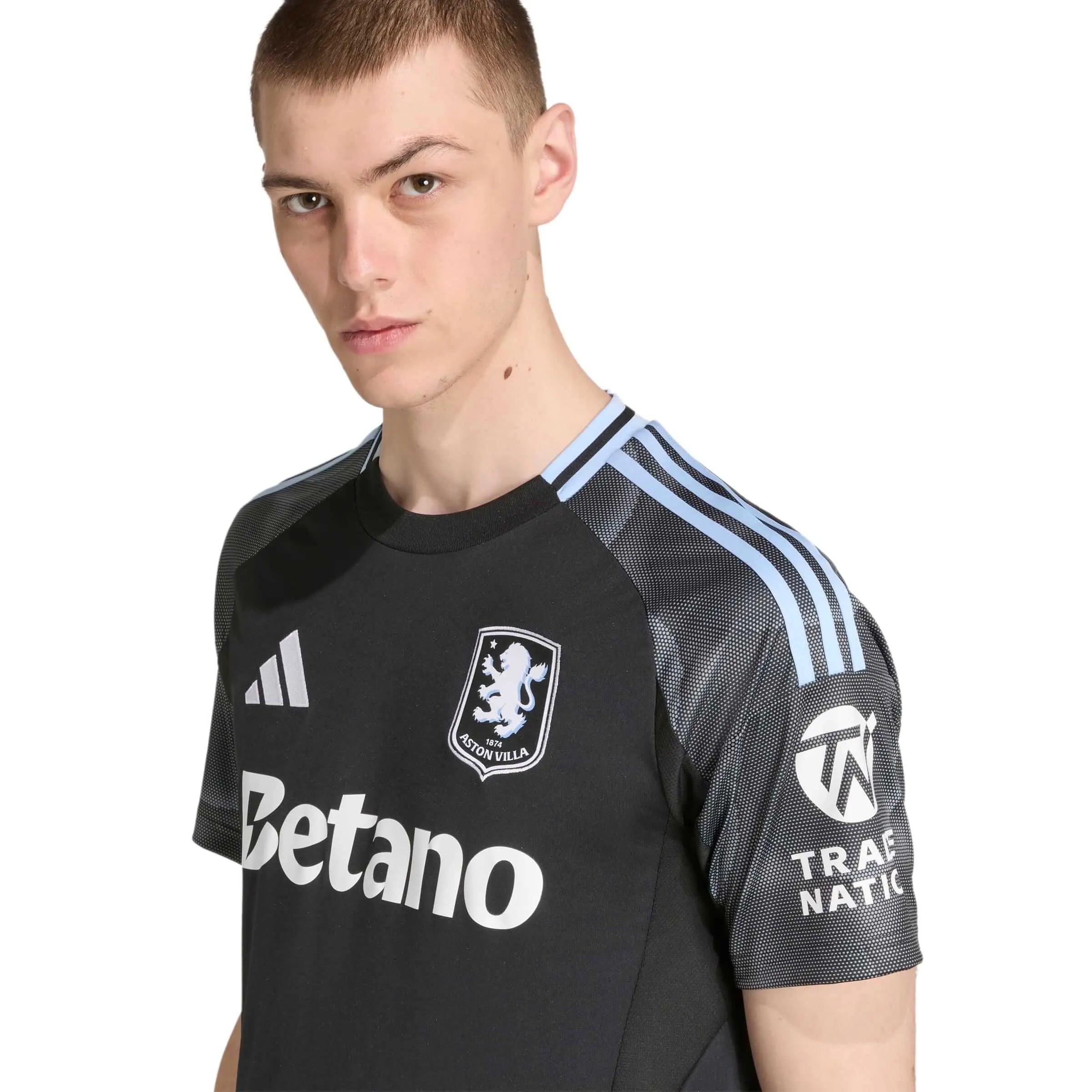 adidas 2025-26 Aston Villa Men's Stadium Away Soccer Jersey (Detail 1)