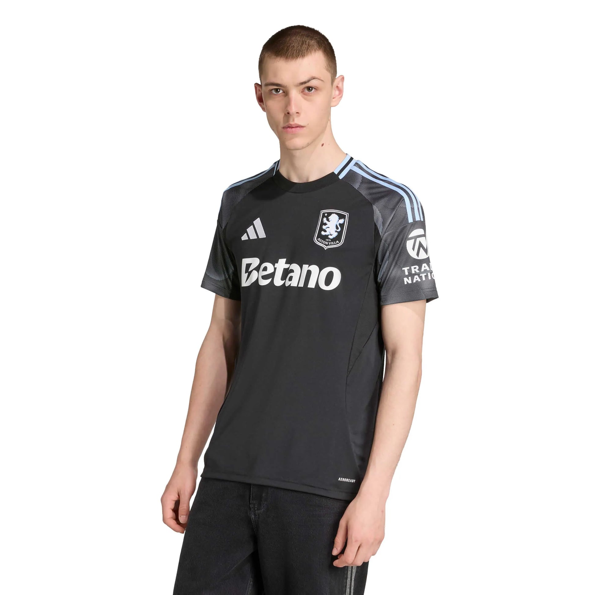 adidas 2025-26 Aston Villa Men's Stadium Away Soccer Jersey (Model - Front)