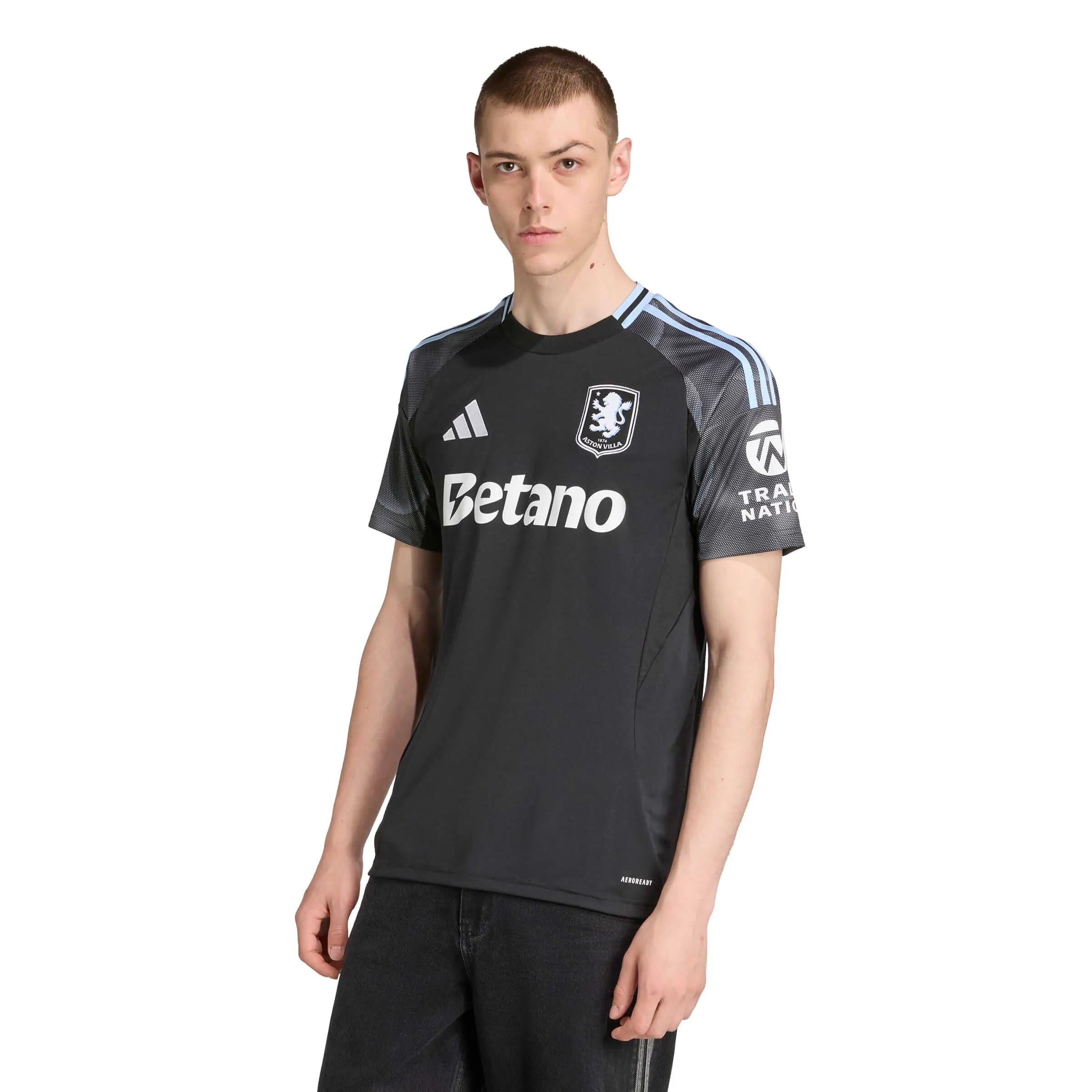 adidas 2025-26 Aston Villa Men's Stadium Away Soccer Jersey (Model - Front)