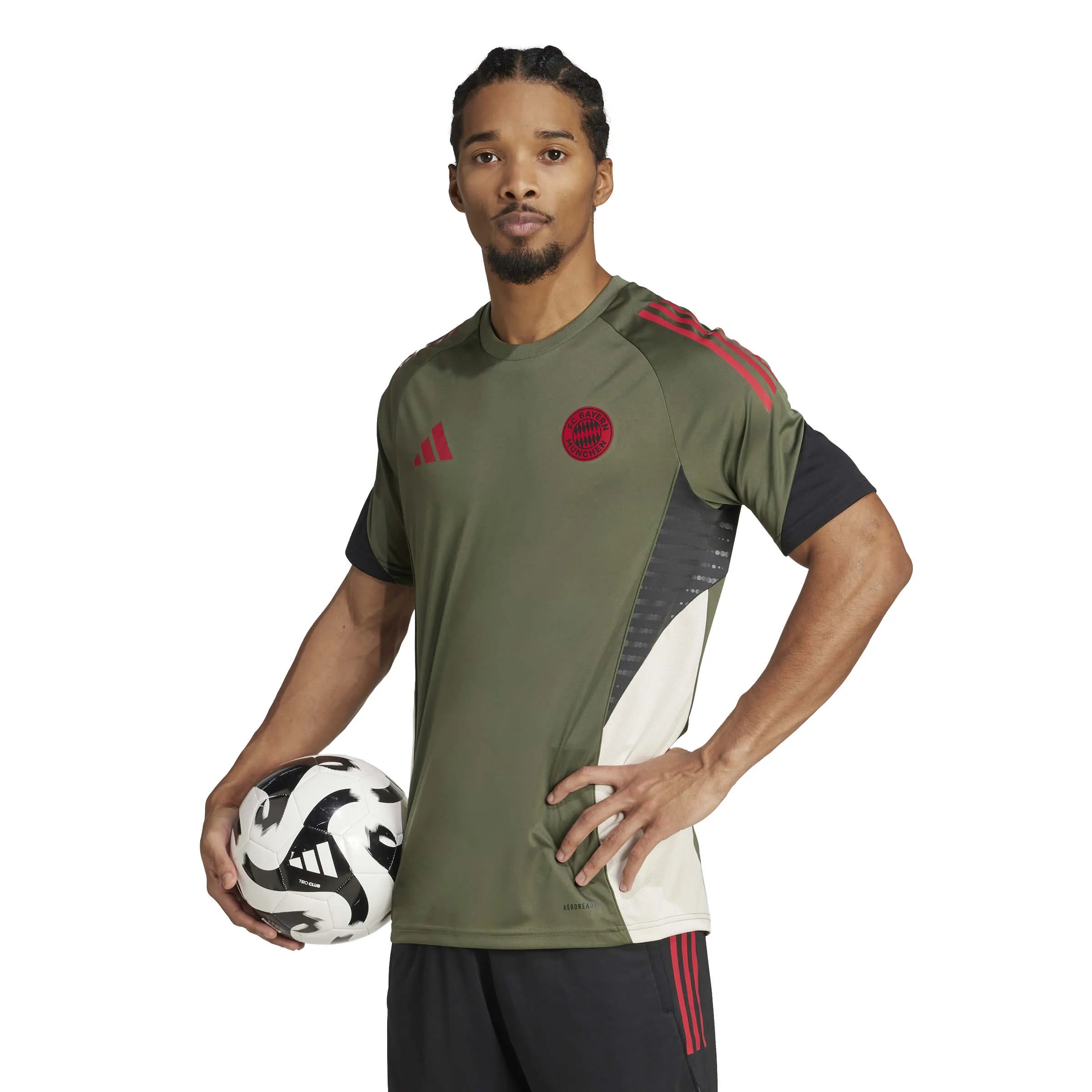adidas 2025-26 Bayern Munich Men's EU Training Soccer Jersey (Model - Front)
