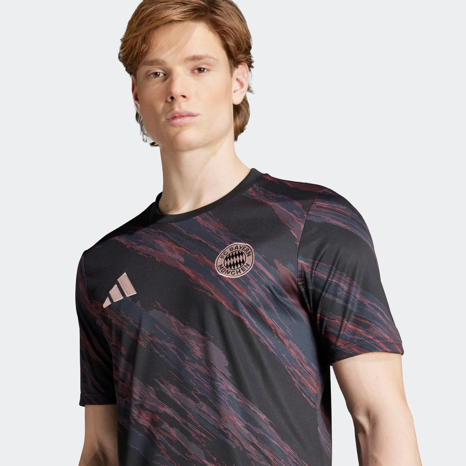 adidas 2025-26 Bayern Munich Men's Pre-Match Soccer Jersey (Detail 1)