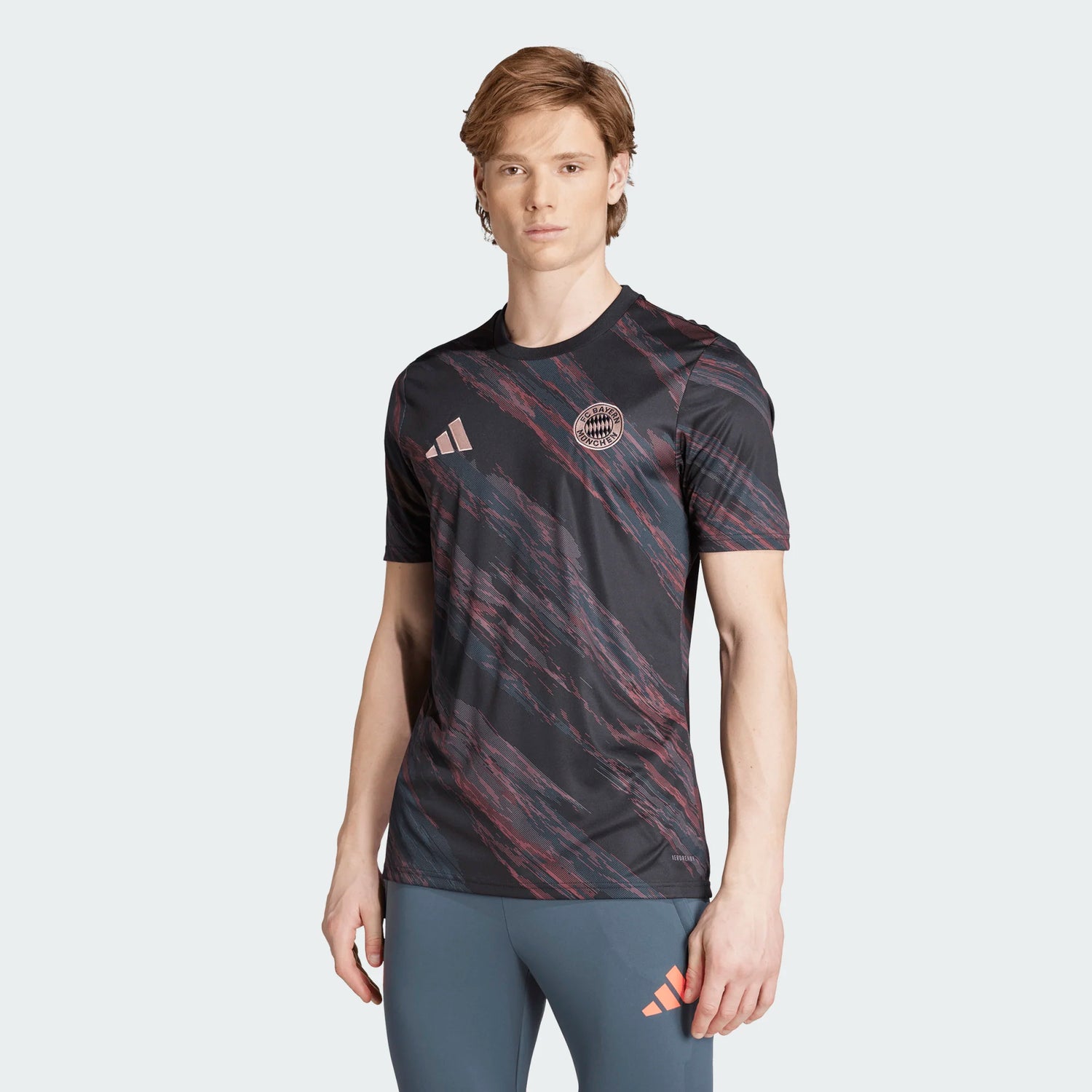 adidas 2025-26 Bayern Munich Men's Pre-Match Soccer Jersey (Model - Front)