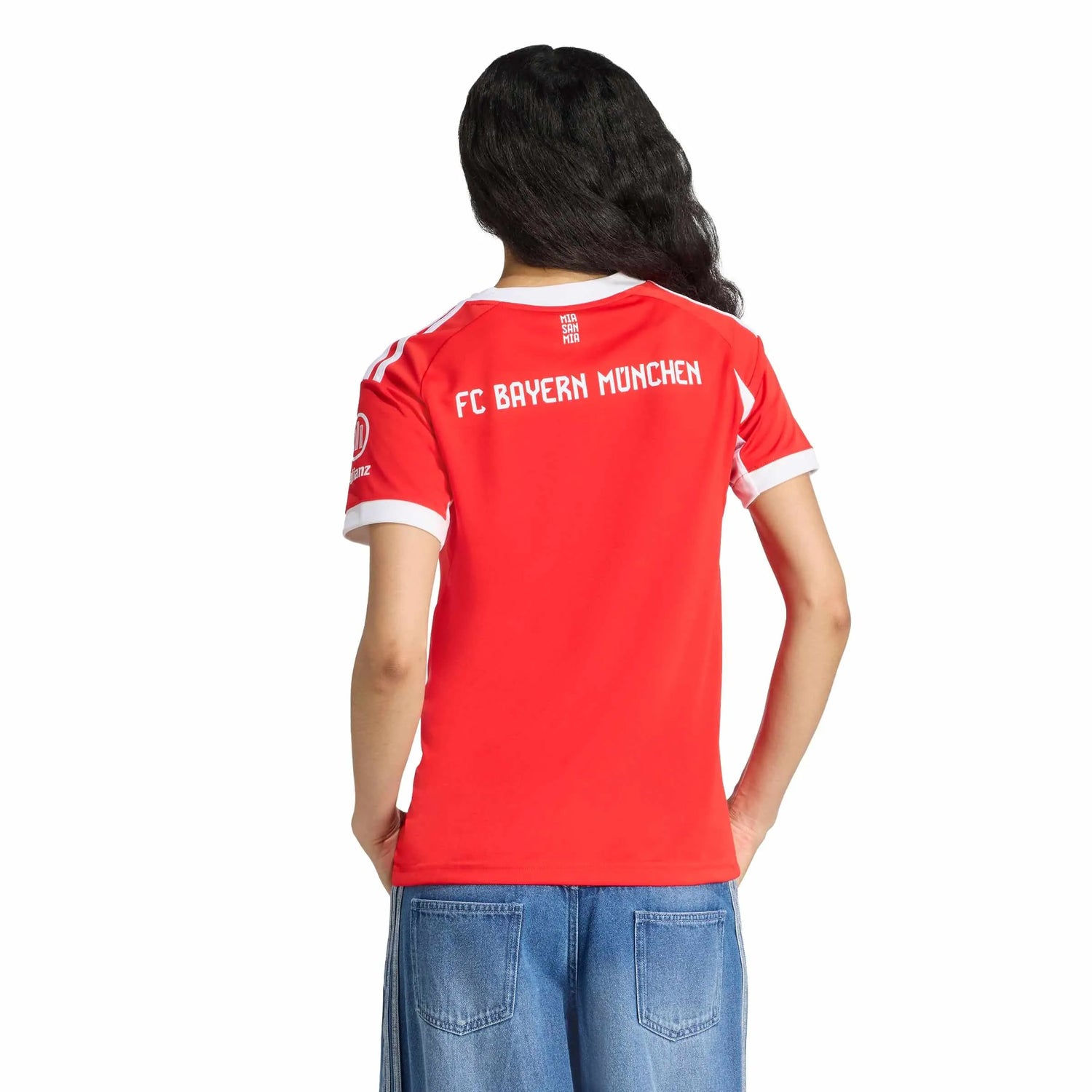 adidas 2025-26 Bayern Munich Women's Stadium Home Soccer Jersey (Model - Back)