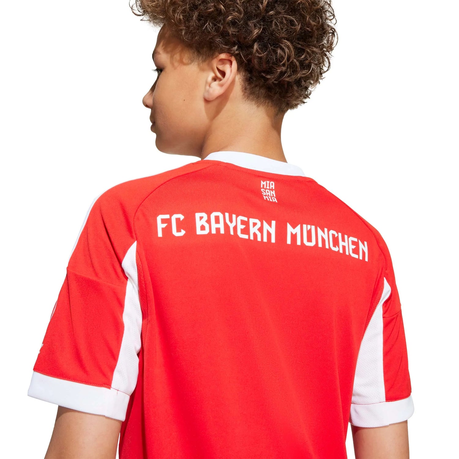 adidas 2025-26 Bayern Munich Youth Stadium Home Soccer Jersey (Detail 2)