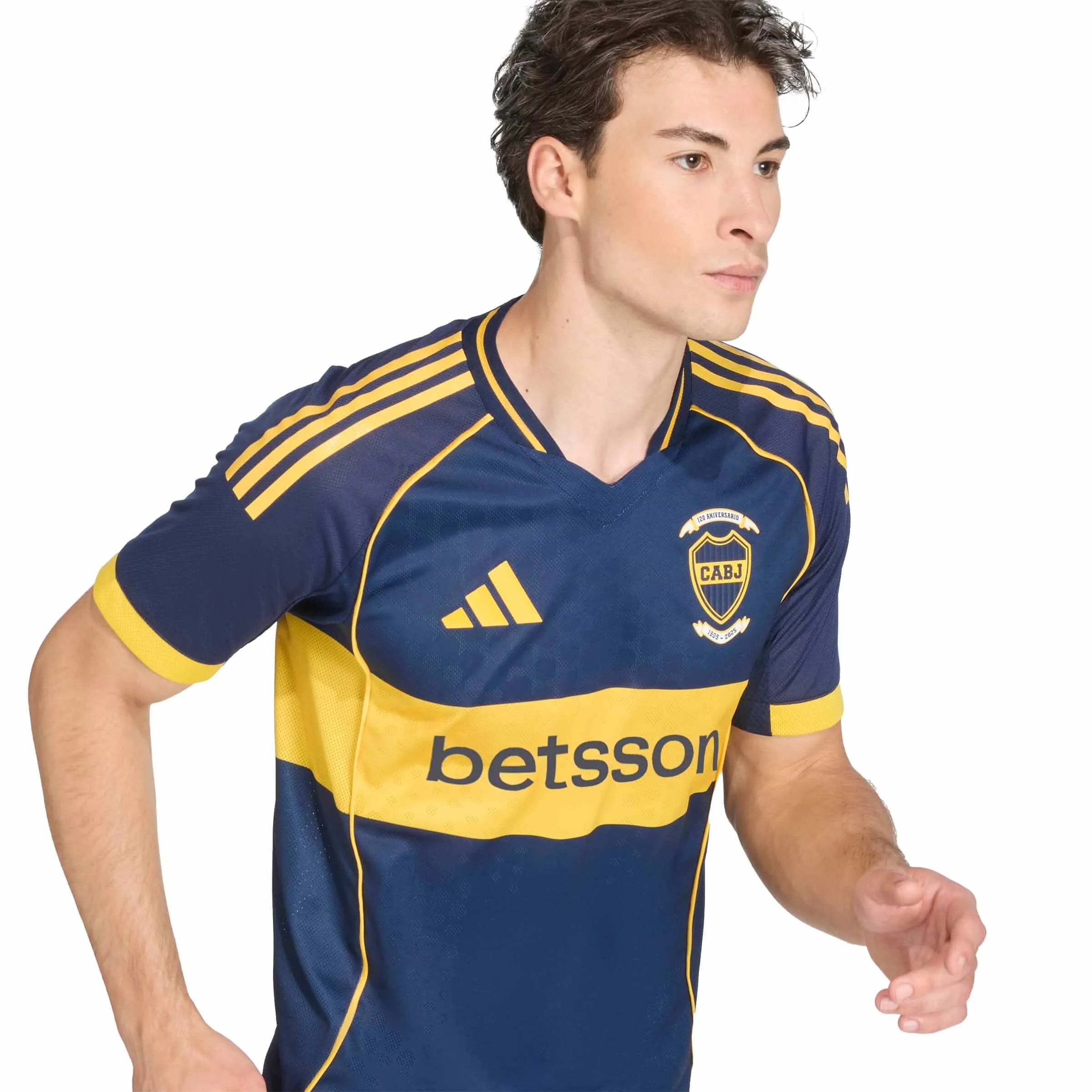 adidas 2025-26 Boca Juniors Men's Authentic Home Soccer Jersey (Detail 1)