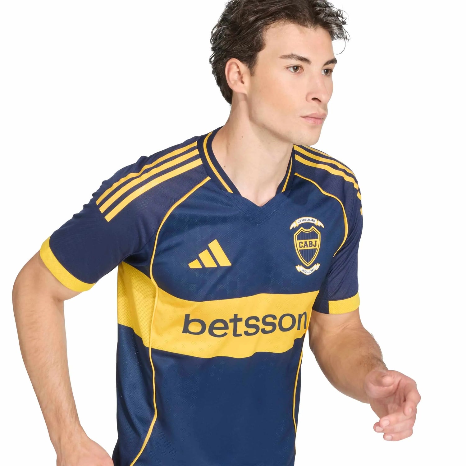 adidas 2025-26 Boca Juniors Men's Authentic Home Soccer Jersey (Detail 1)