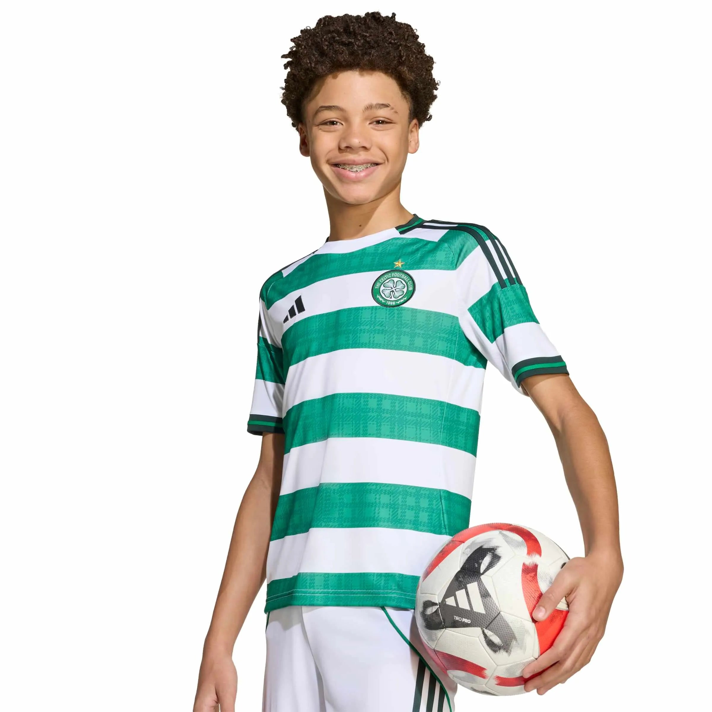 adidas 2025-26 Celtic Youth Stadium Home Soccer Jersey (Detail 1)