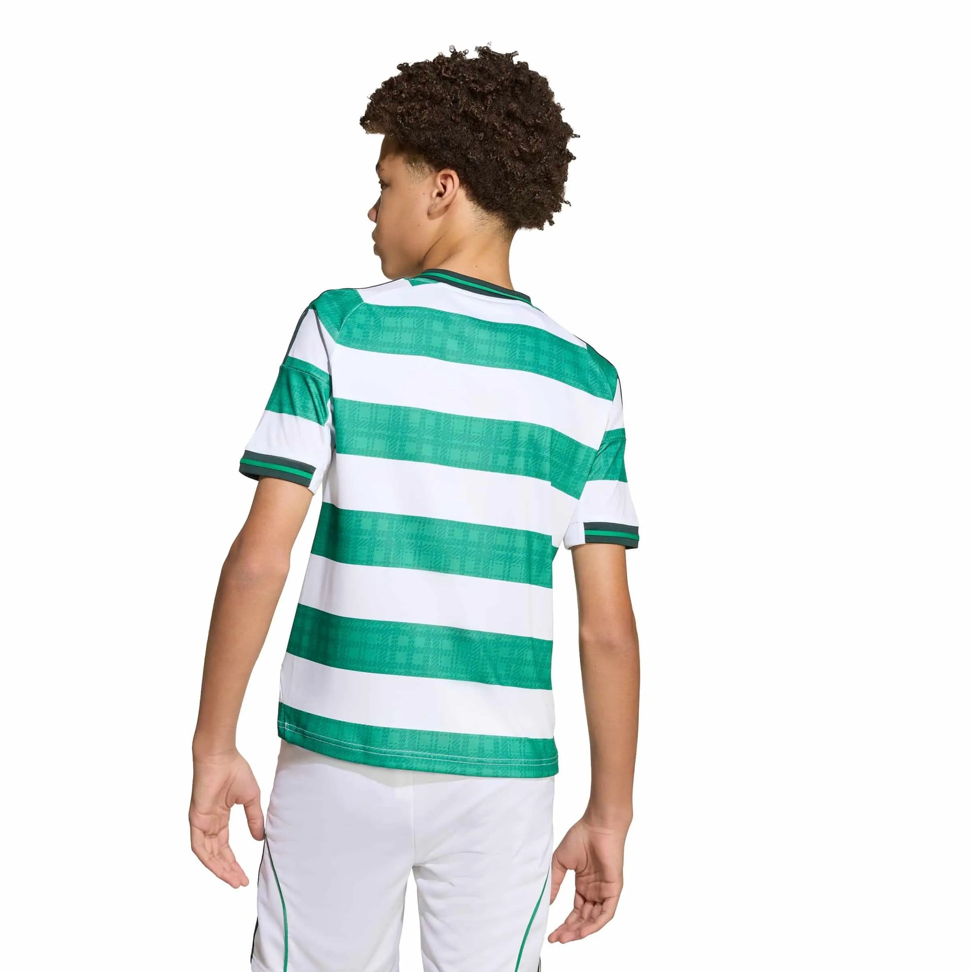 adidas 2025-26 Celtic Youth Stadium Home Soccer Jersey (Model - Back)
