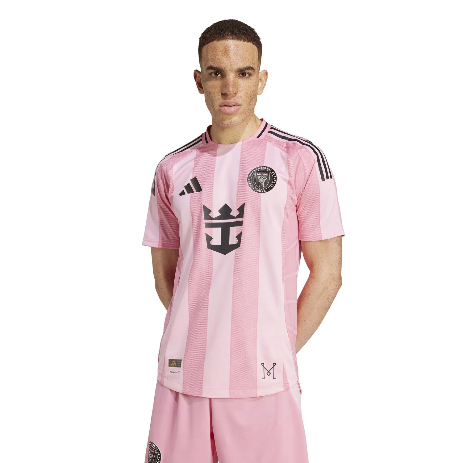 adidas 2025-26 Inter Miami Men's Messi #10 Authentic Home Soccer Jersey (Model - Front)