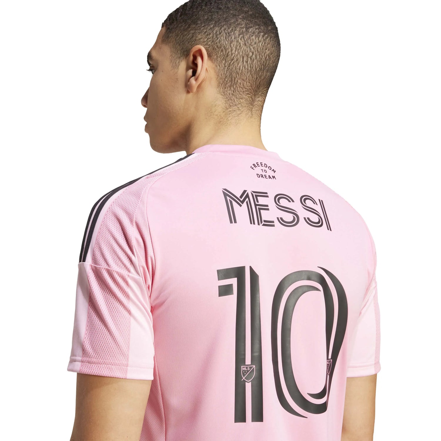 adidas 2025-26 Inter Miami Men's Messi #10 Stadium Home Soccer Jersey (Detail 1)