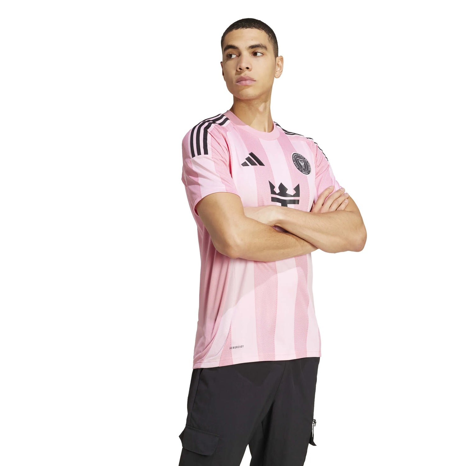adidas 2025-26 Inter Miami Men's Messi #10 Stadium Home Soccer Jersey (Model - Side)