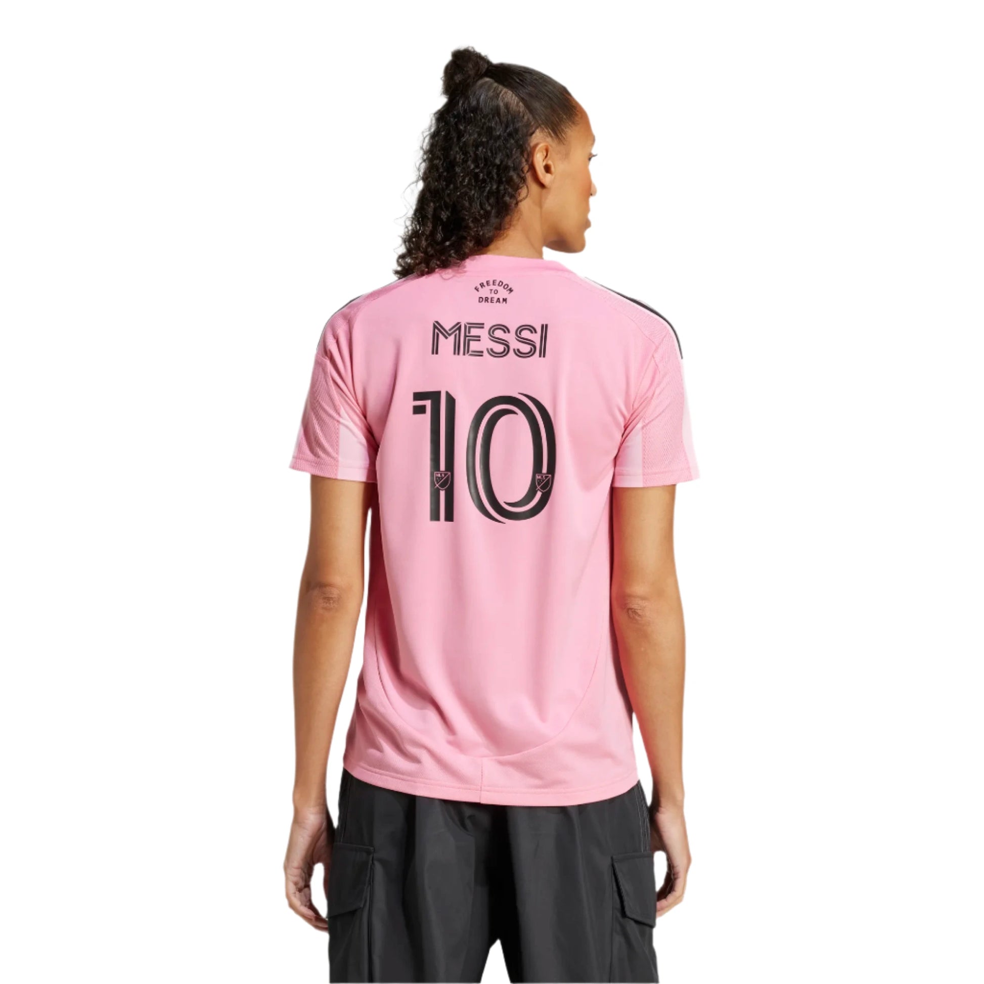 adidas 2025-26 Inter Miami Women's Messi #10 Stadium Home Jersey (Model - Back)