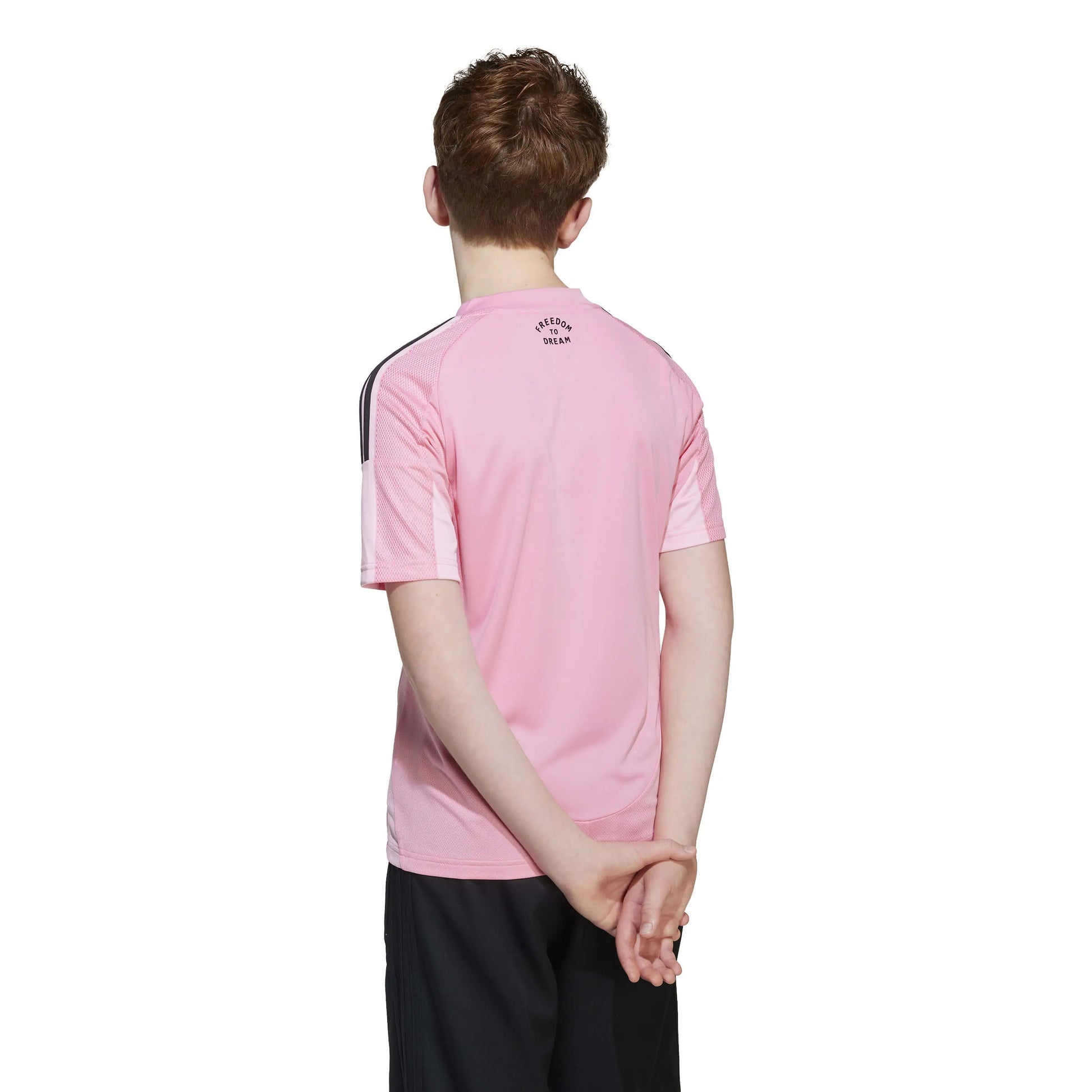 adidas 2025-26 Inter Miami Youth Stadium Home Soccer Jersey (Model - Back)