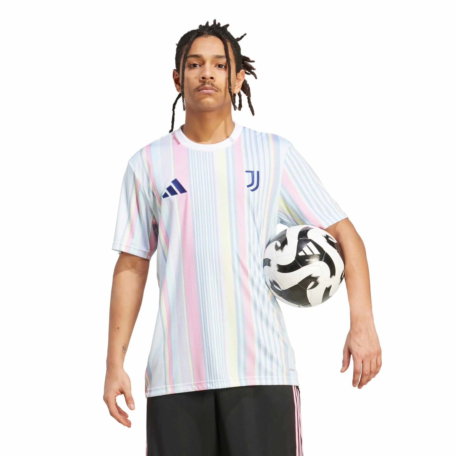 adidas 2025-26 Juventus Men's Pre-Match Soccer Jersey (Model - Front)