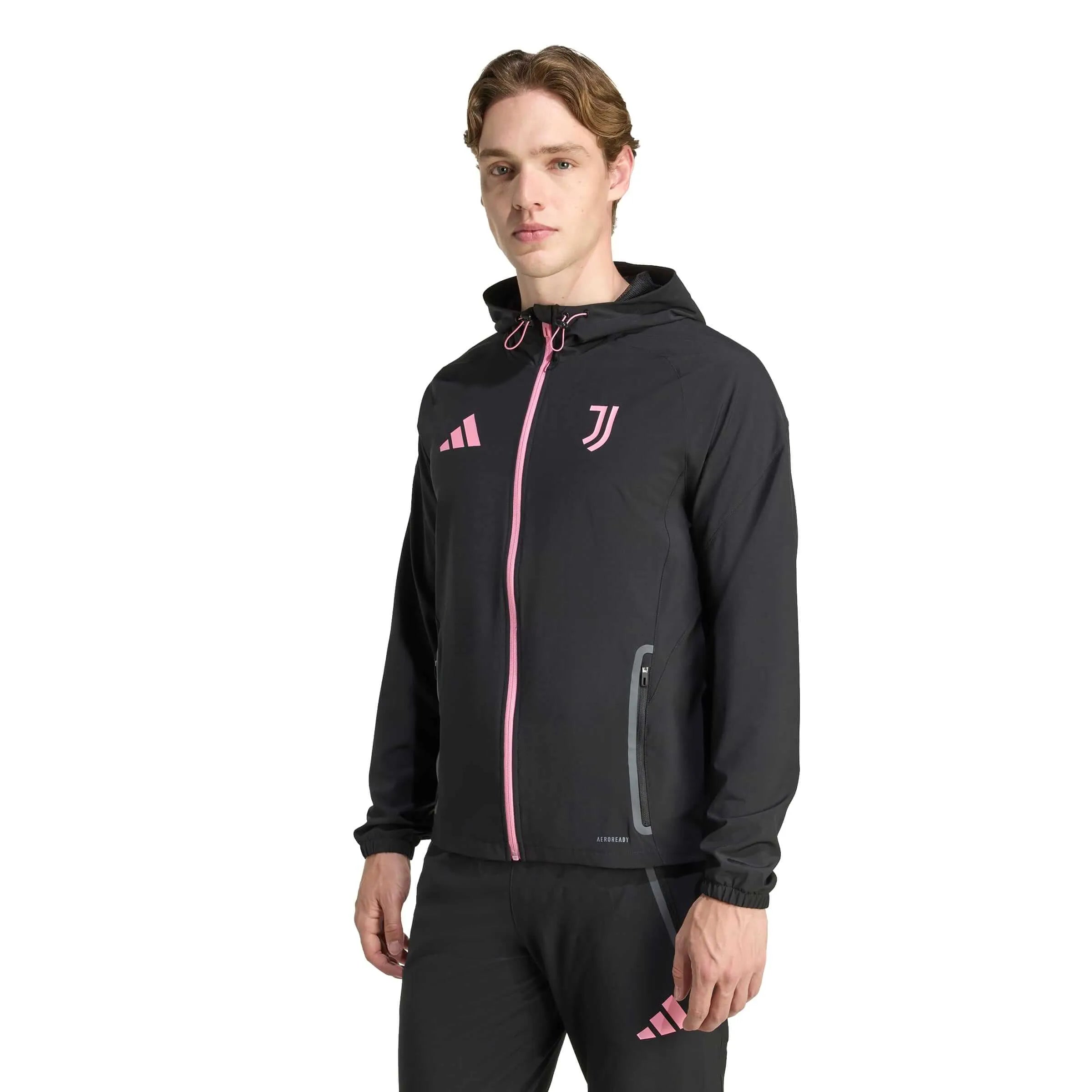 adidas 2025-26 Juventus Men's Tiro 25 Competition Vis Tech Travel Jacket (Model - Front)