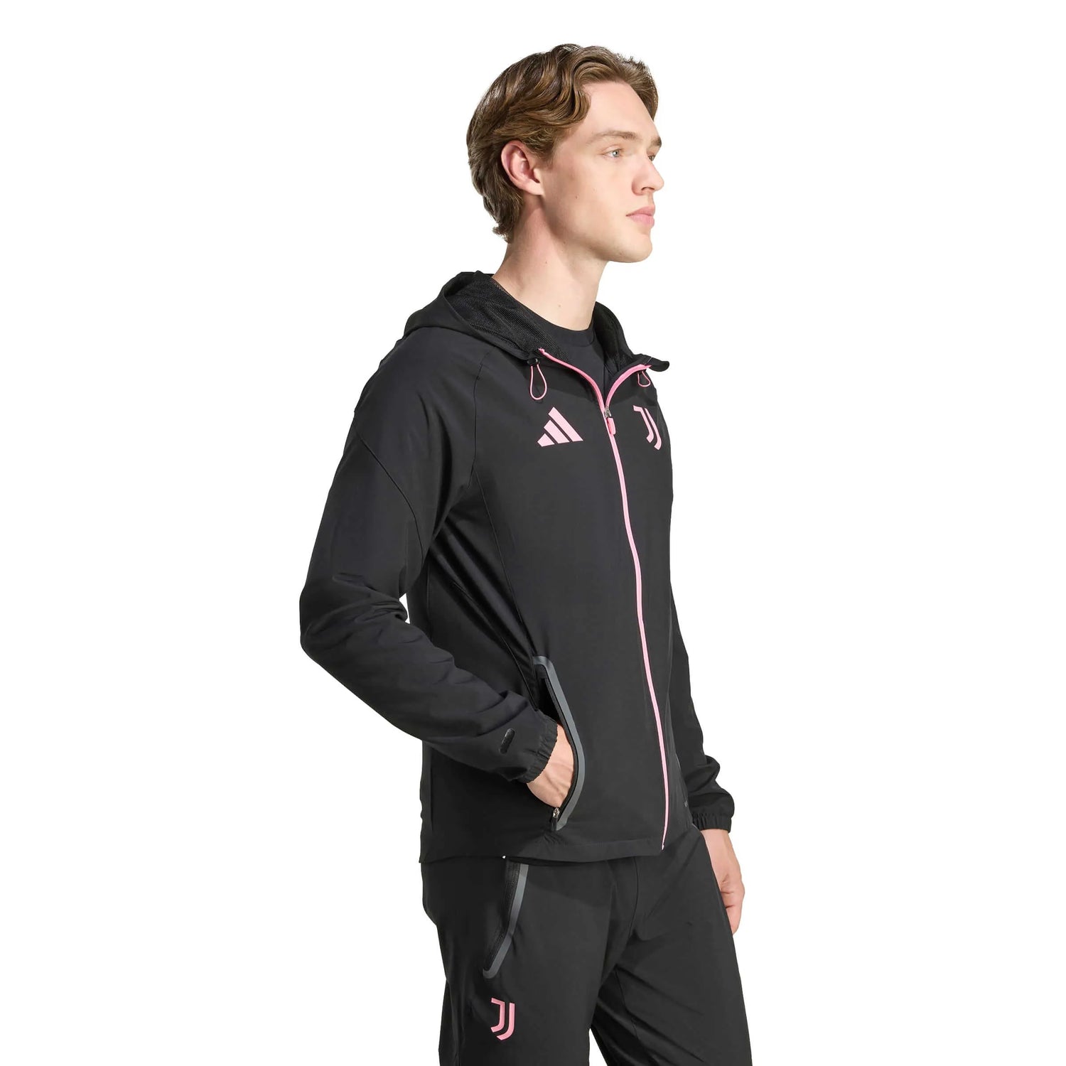 adidas 2025-26 Juventus Men's Tiro 25 Competition Vis Tech Travel Jacket (Model - Side)