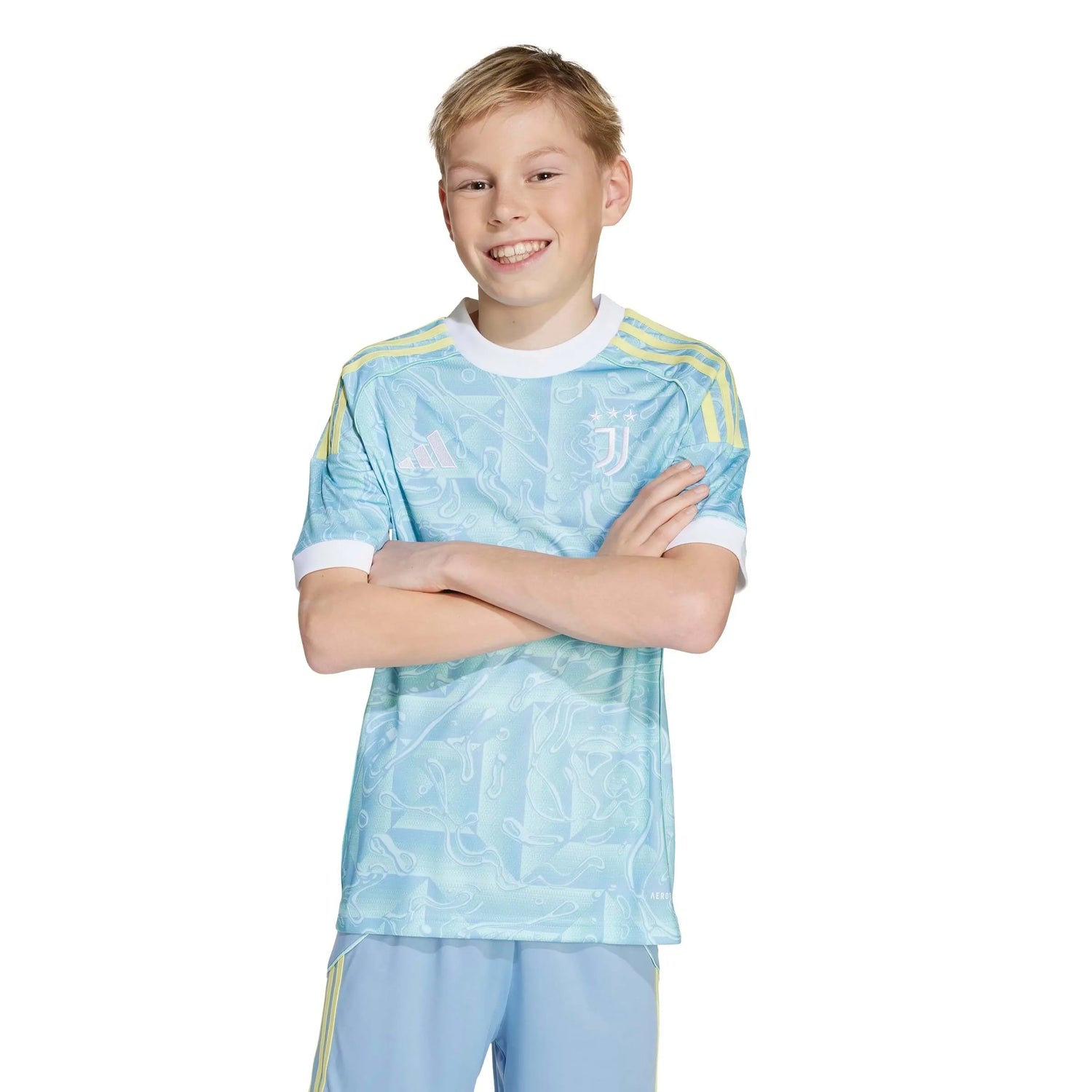 adidas 2025-26 Juventus Youth Stadium Away Soccer Jersey (Model - Front)