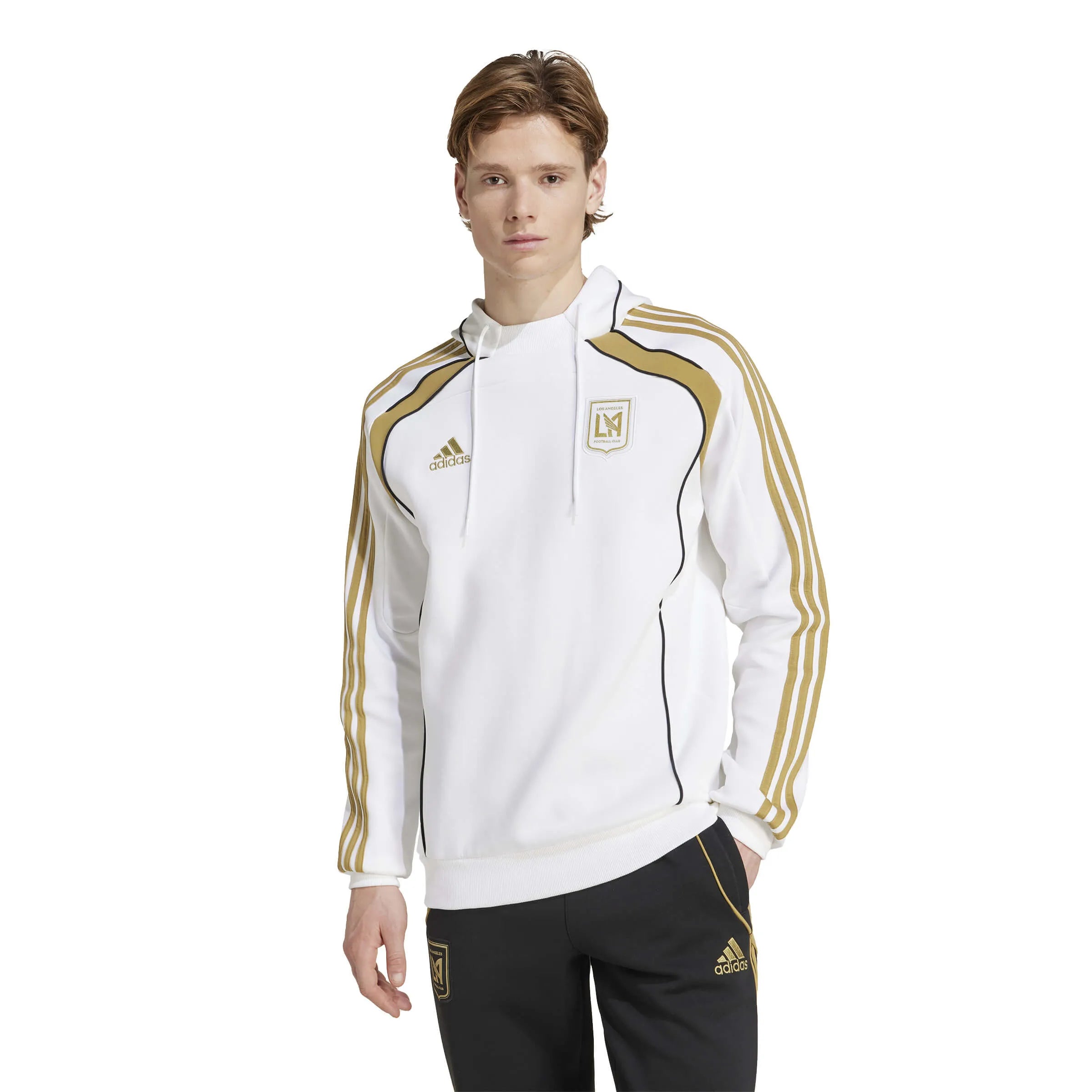 adidas 2025-26 LAFC Men's Travel Hoodie (Model - Front)
