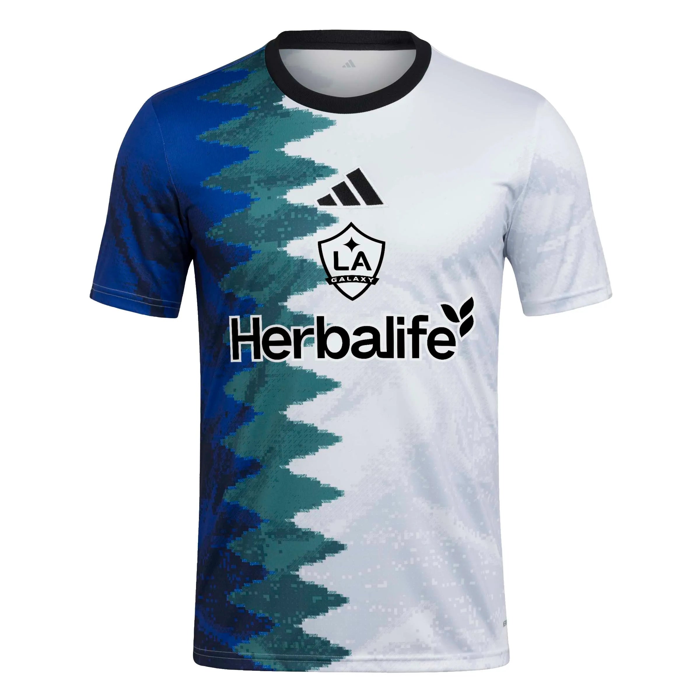 adidas 2025-26 LA Galaxy Men's GMG Pre-Match Soccer Jersey (Front)