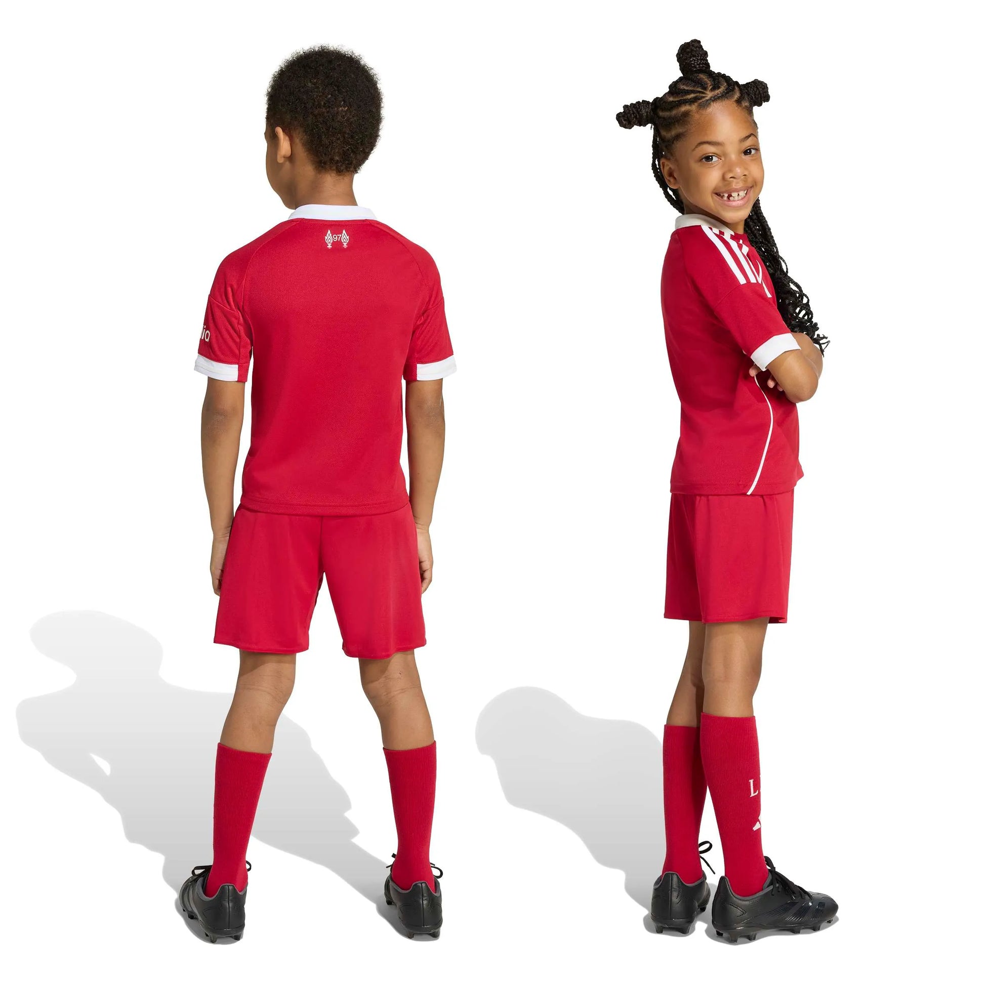 adidas 2025-26 Liverpool Kid's Home Mini Kit (Models - Back)