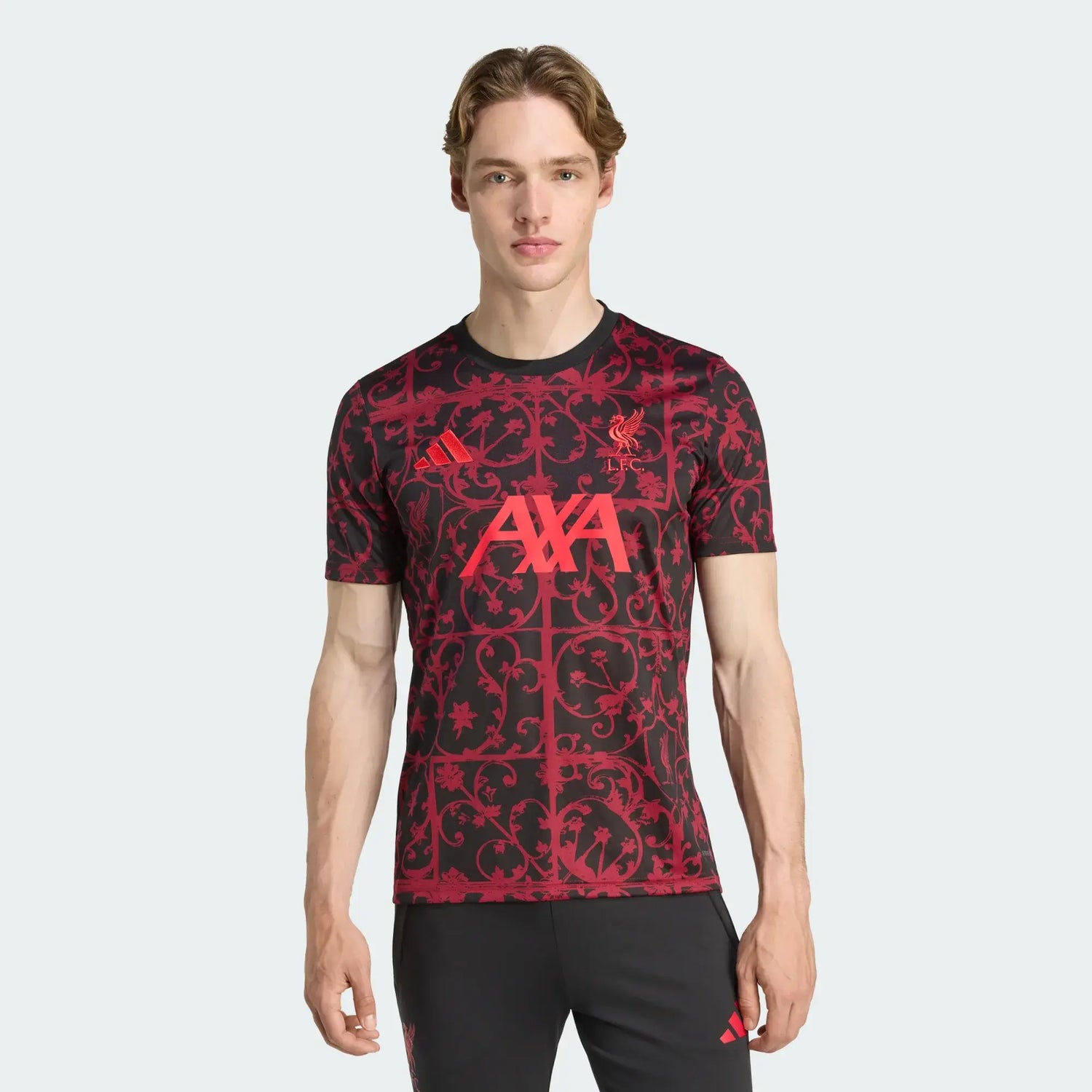adidas 2025-26 Liverpool Men's Pre-Match Soccer Jersey (Model - Front)