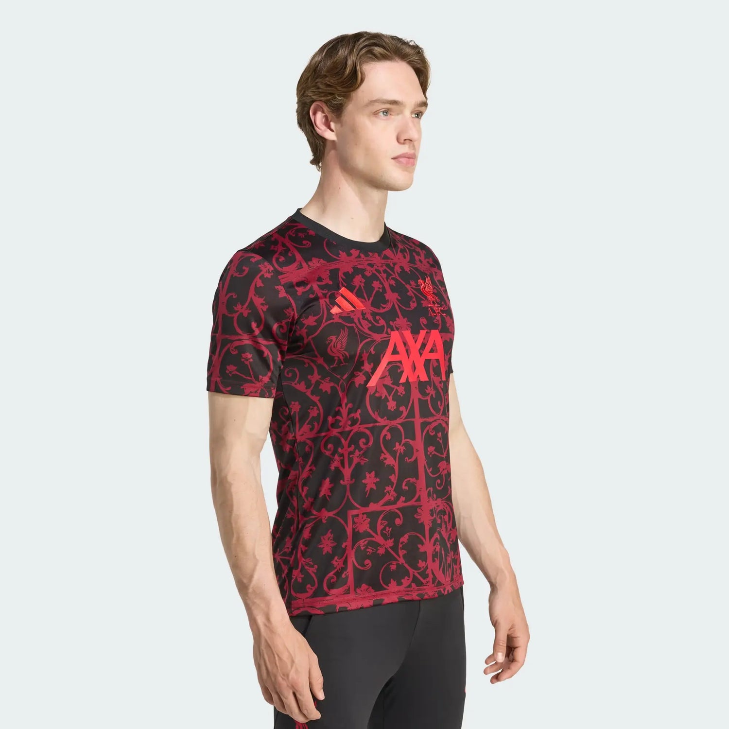 adidas 2025-26 Liverpool Men's Pre-Match Soccer Jersey (Model - Side)