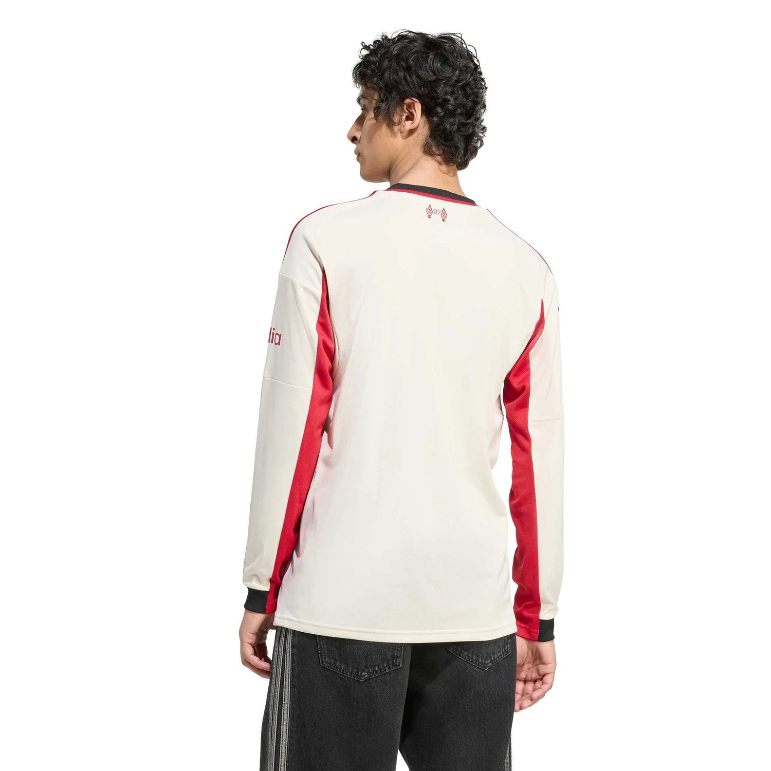 adidas 2025-26 Liverpool Men's Stadium Away Long-Sleeve Soccer Jersey (Model - Back)