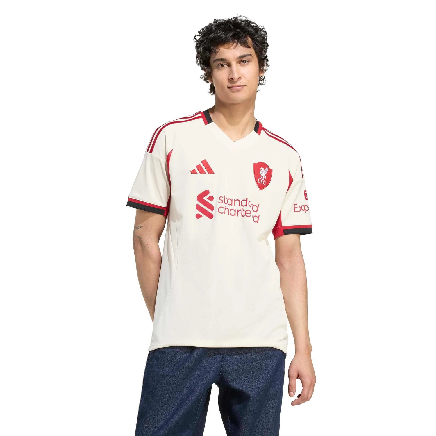 adidas 2025-26 Liverpool Men's Stadium Away Soccer Jersey (Model - Front)