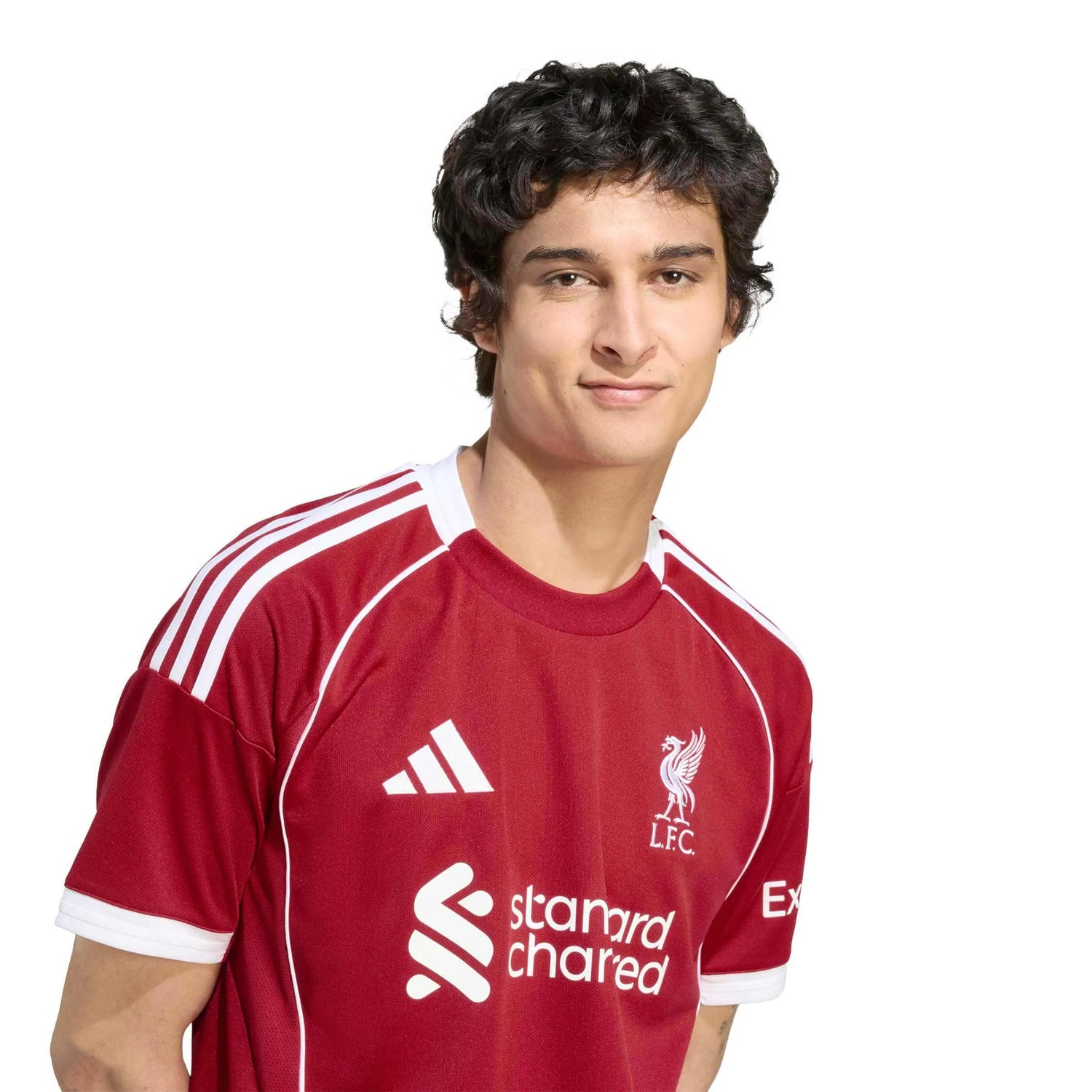 adidas 2025-26 Liverpool Men's Stadium Home Soccer Jersey (Detail 1)