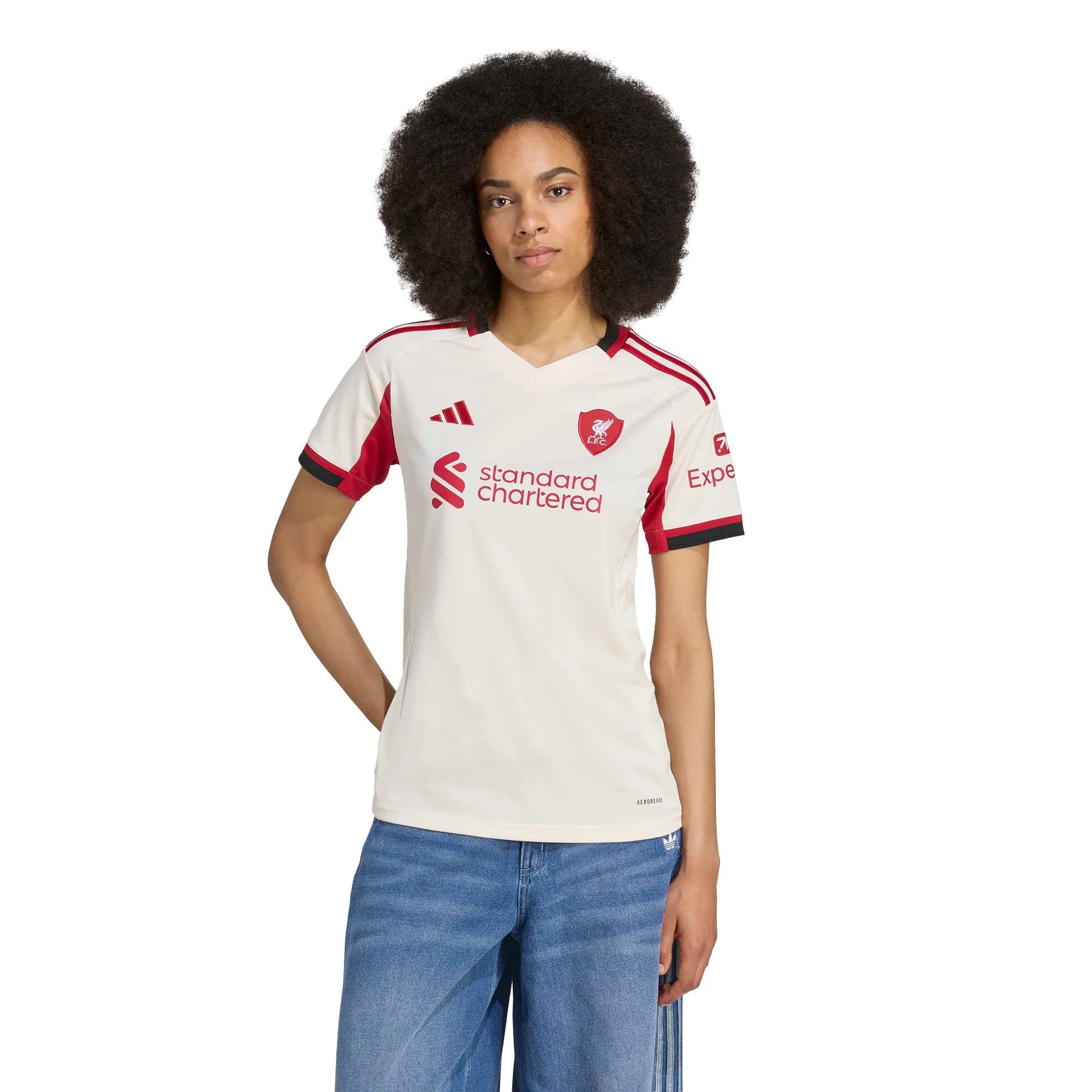 adidas 2025-26 Liverpool Women's Stadium Away Soccer Jersey (Model - Front)