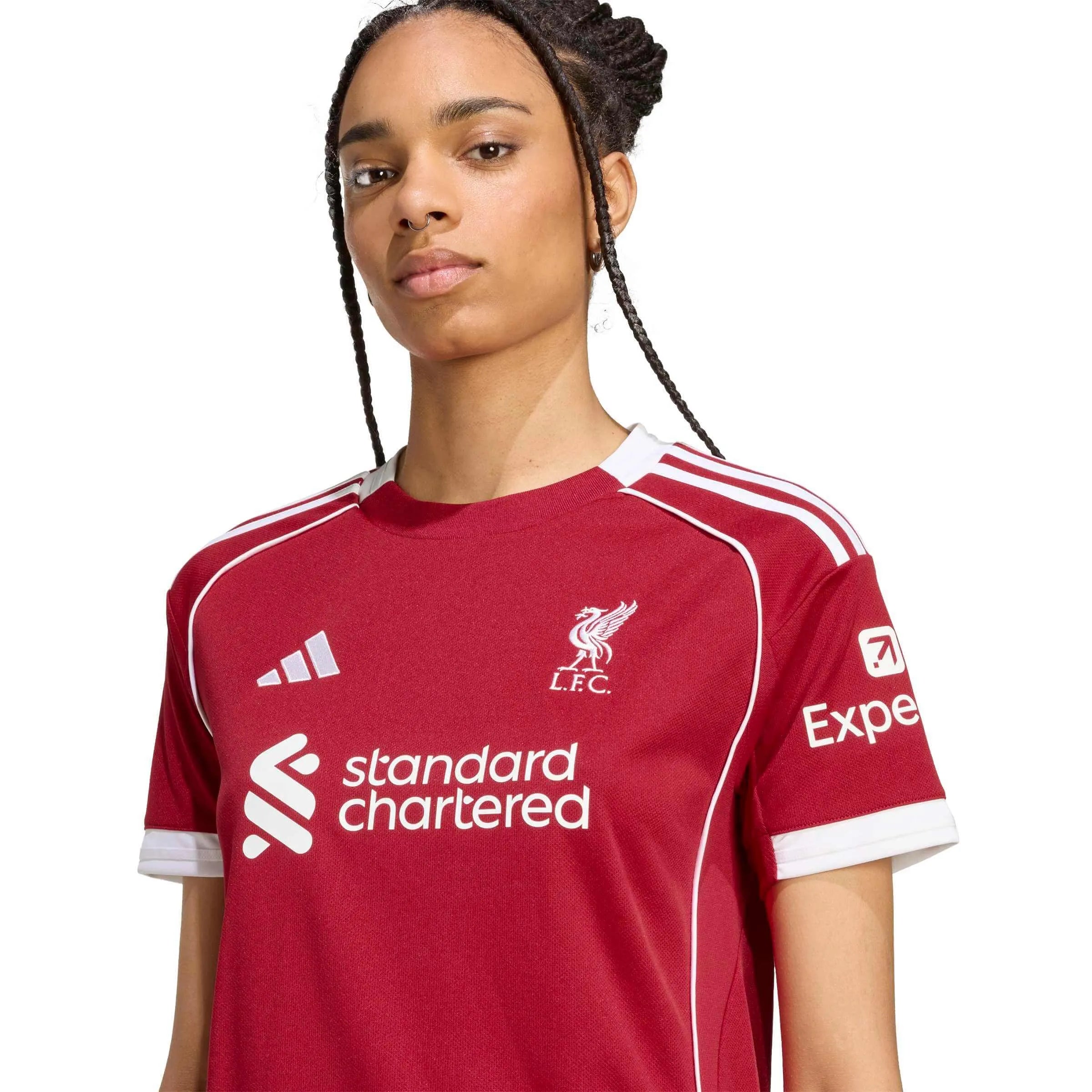 adidas 2025-26 Liverpool Women's Stadium Home Soccer Jersey (Detail 1)