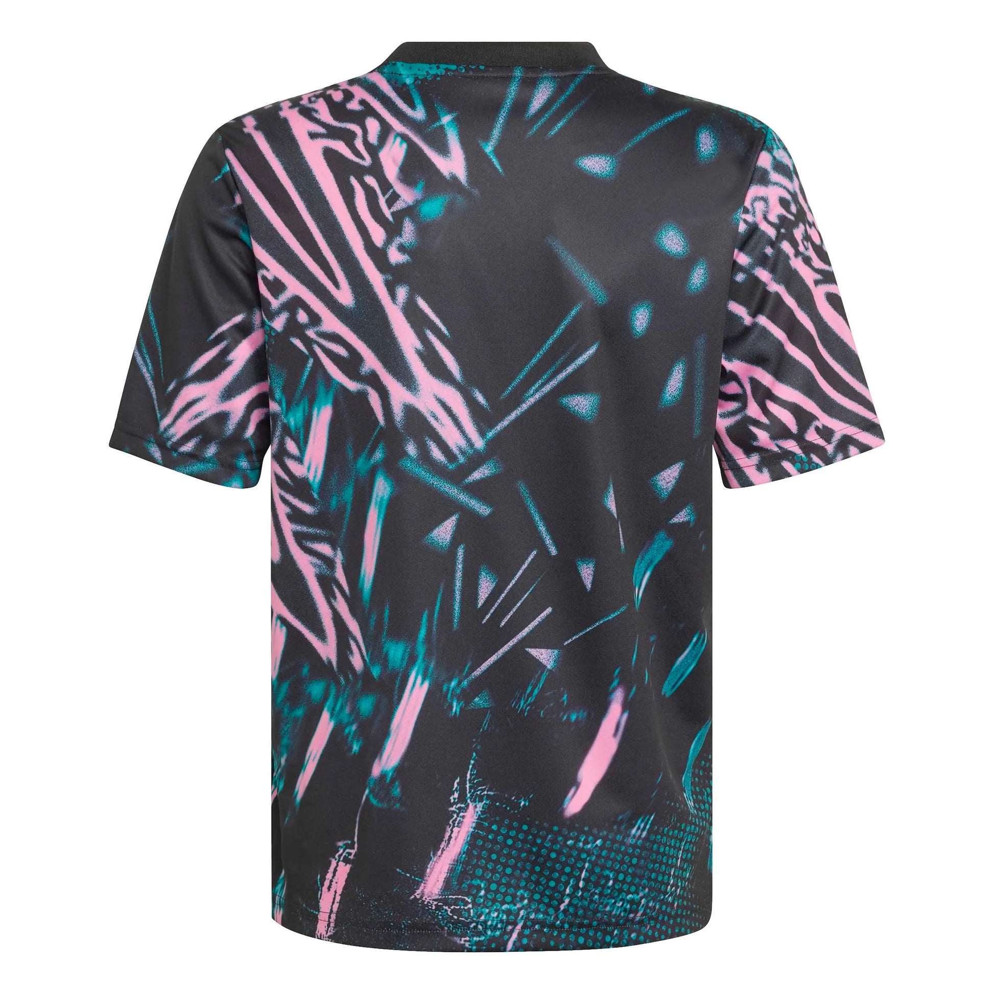 adidas 2025-26 Liverpool Youth Pre-Match Soccer Jersey Black / Eqt Green / Semi Pink Glow (Back)